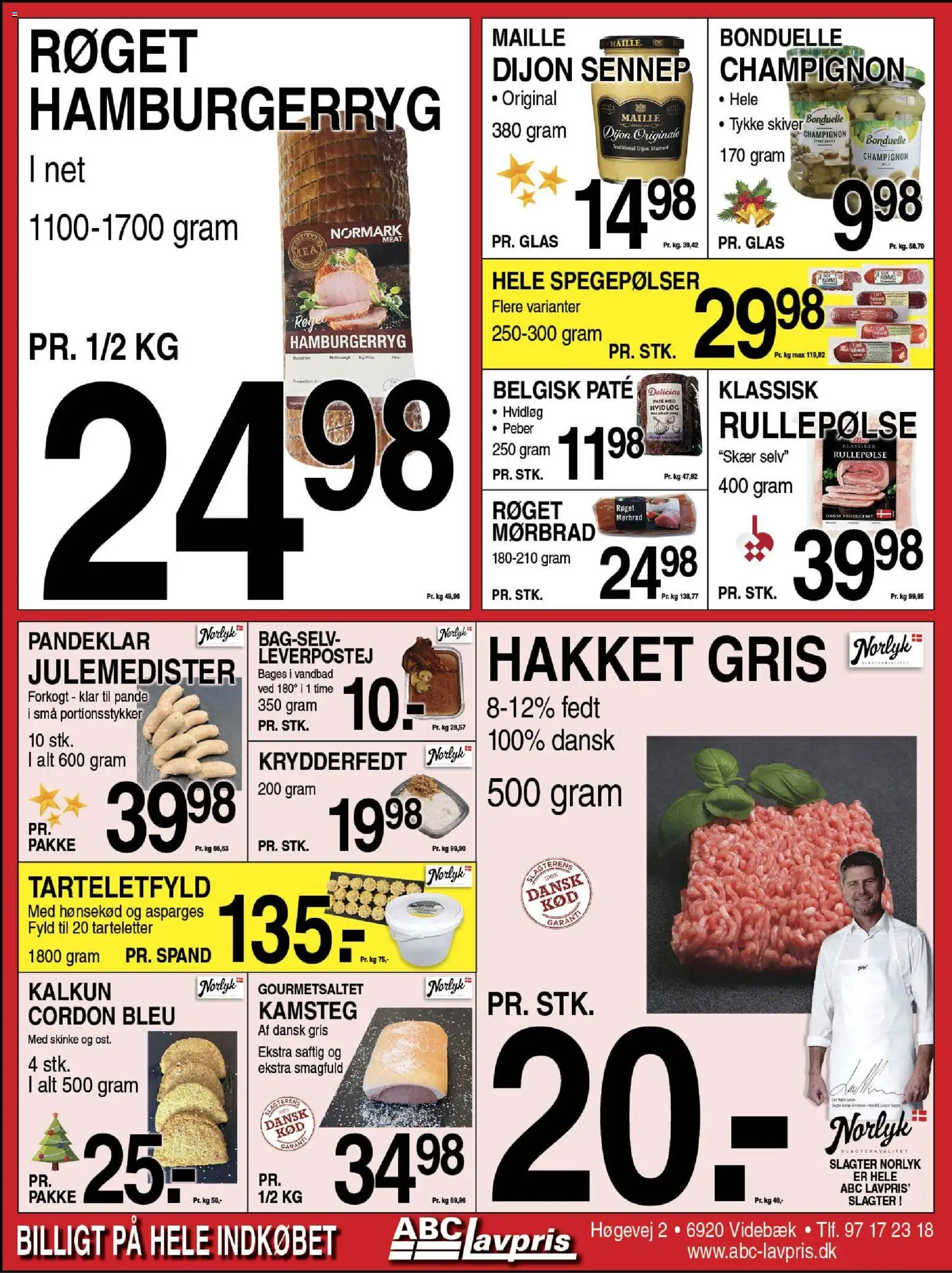 Abc Lavpris tilbudsavis – gyldig fra 17.12.2025 | Side: 6 | Produkter: Skinke, Hamburgerryg, Tarteletter, Asparges