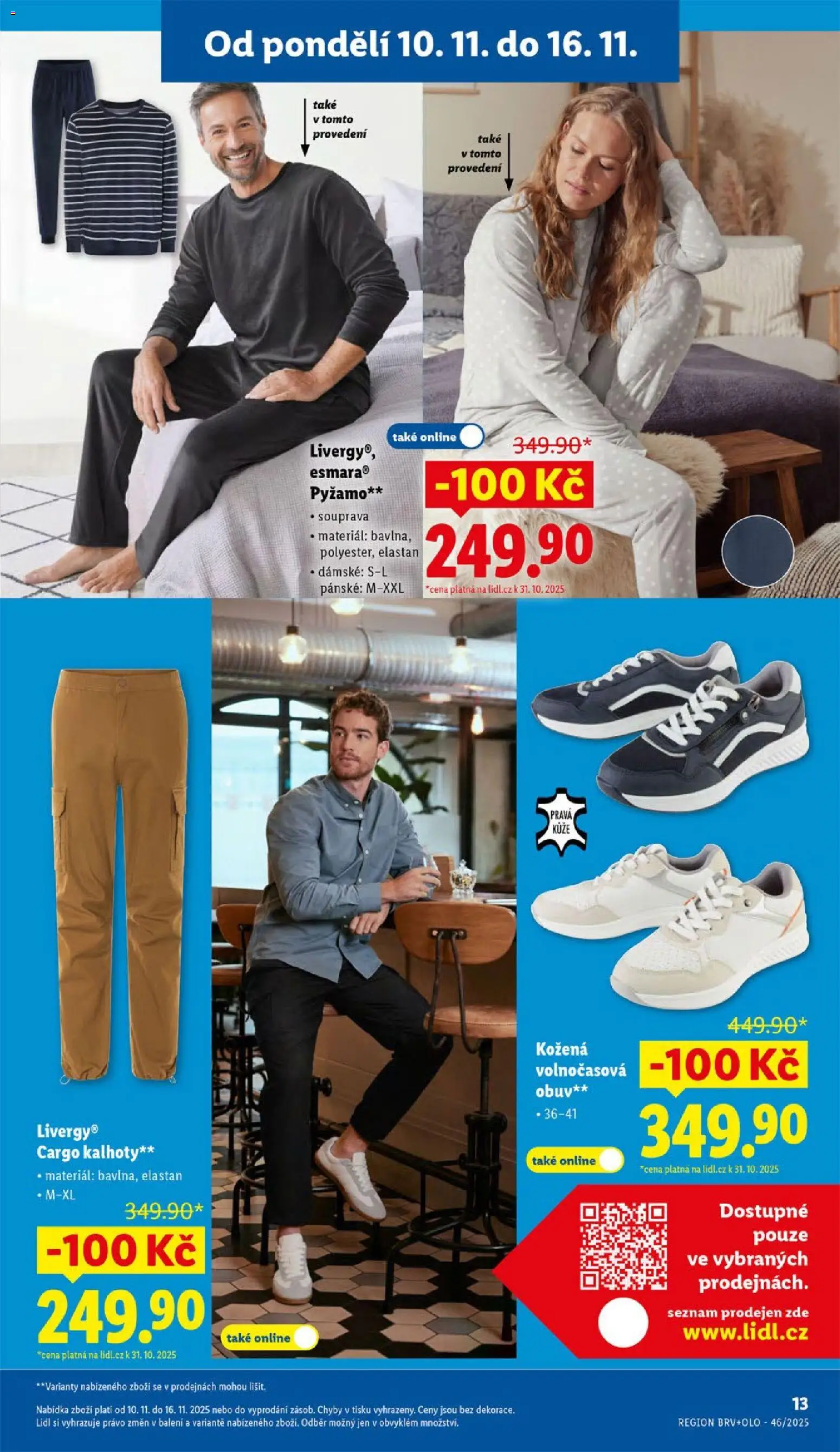 Lidl leták - Spotřební zboží od 10.11.2025 | Strana: 13 | Produkty: Kalhoty, Pyžamo, Obuv, Pants