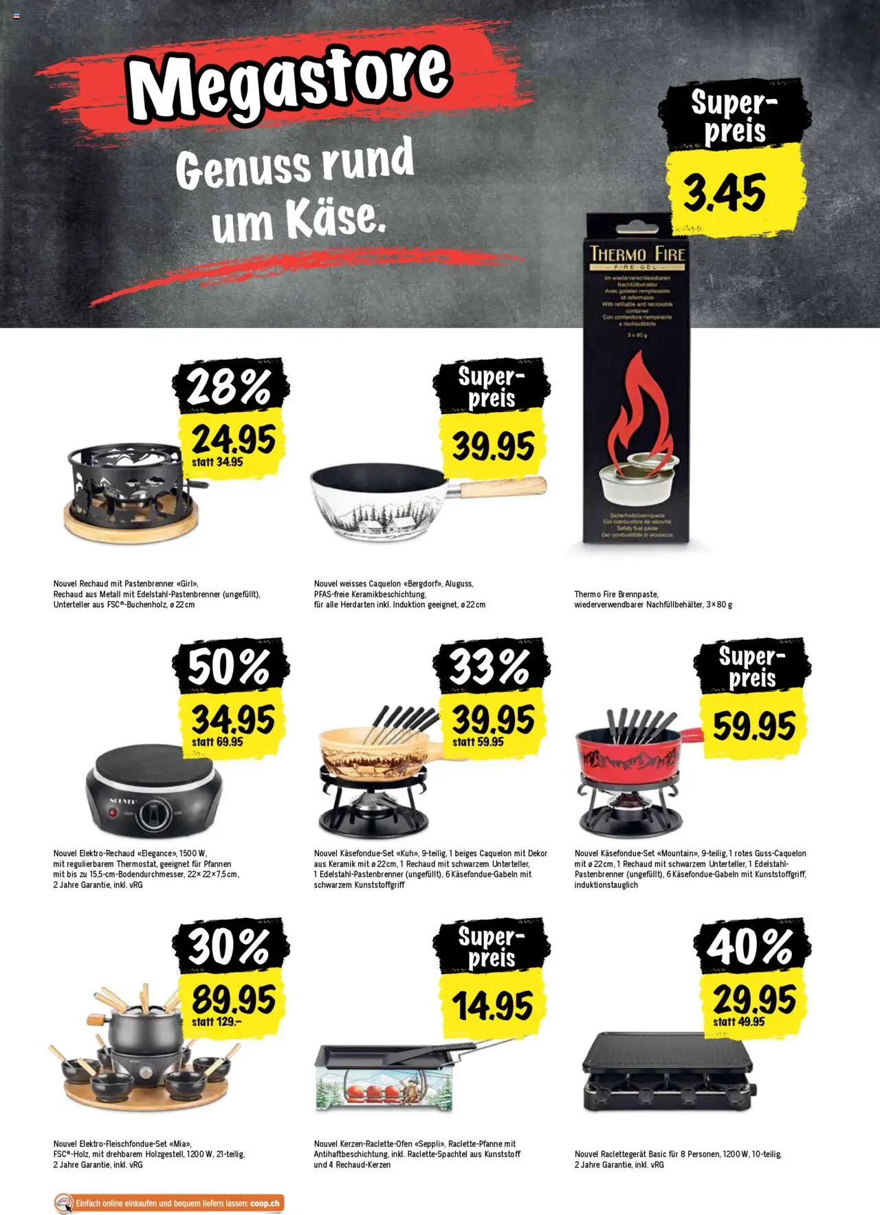 Coop Aktionen – gültig ab 02.10.2025 | Seite: 23 | Produkte: Raclette, Fondue, Grill