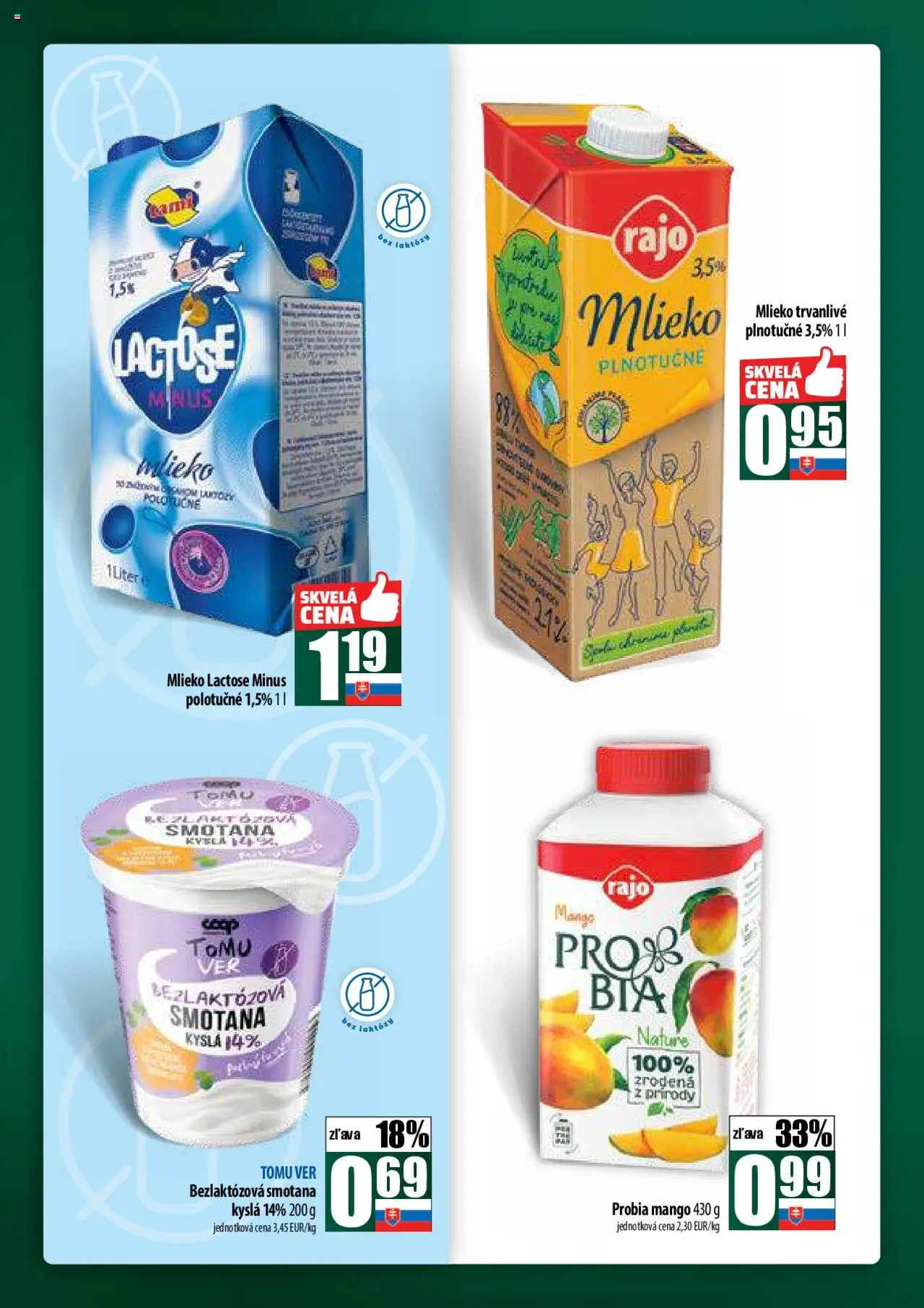 COOP Jednota široká ponuka │ platný od 21.08.2025 | Strana: 24 | Produkty: Mlieko, Smotana, Mango