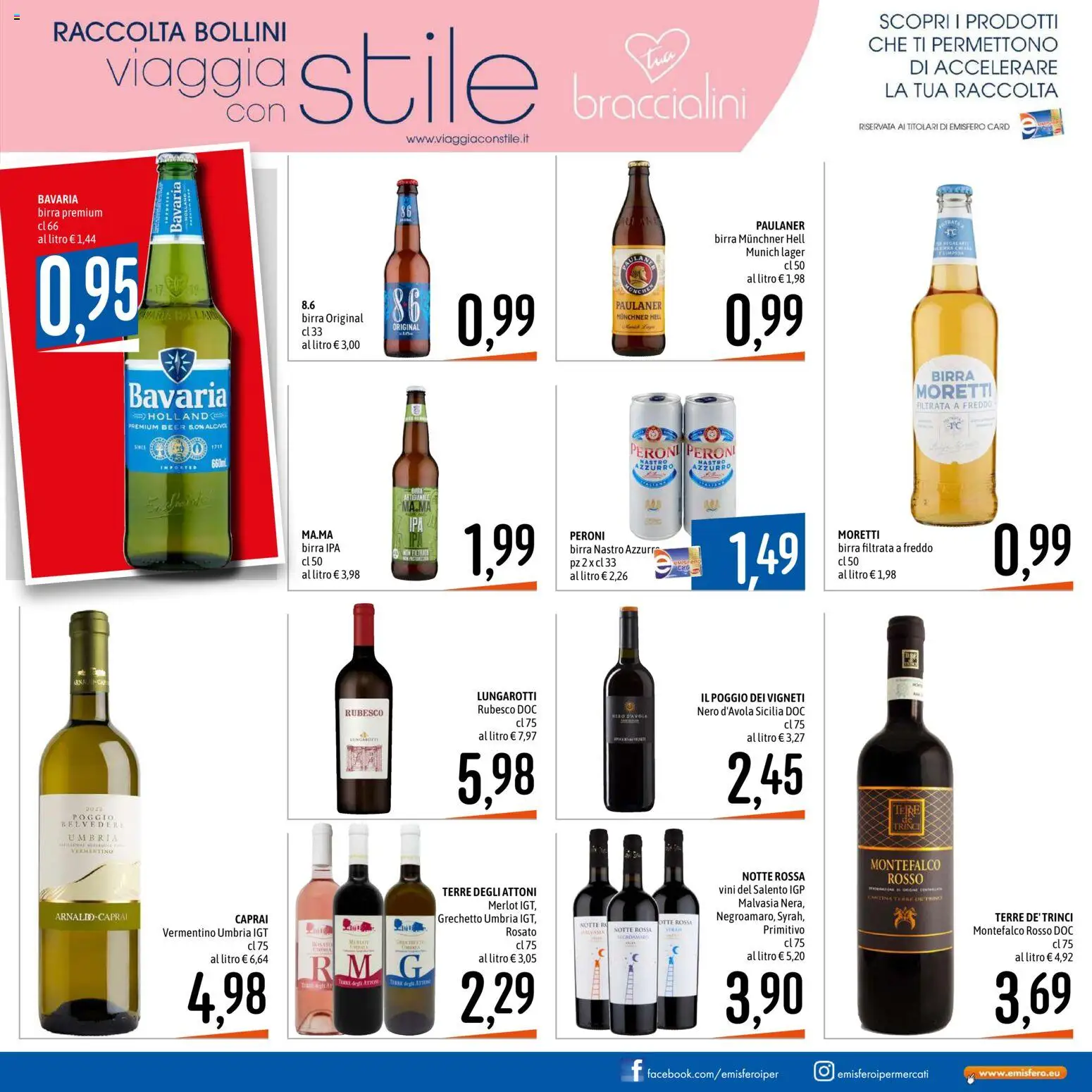 Volantino Emisfero del 09.04.2026 | Pagina: 7 | Prodotti: Birra, Birra Moretti