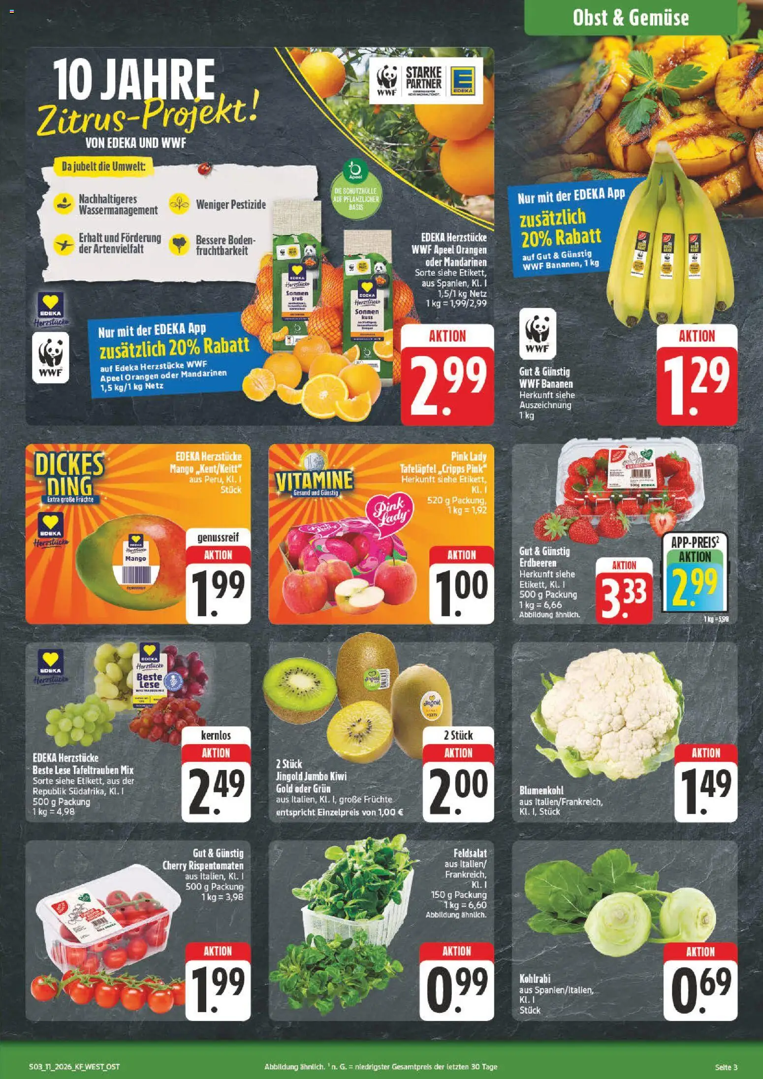 nah & gut Prospekt 	 – gültig ab 09.03.2026 | Seite: 3 | Produkte: Kohlrabi, Mango, Erdbeeren, Kiwi