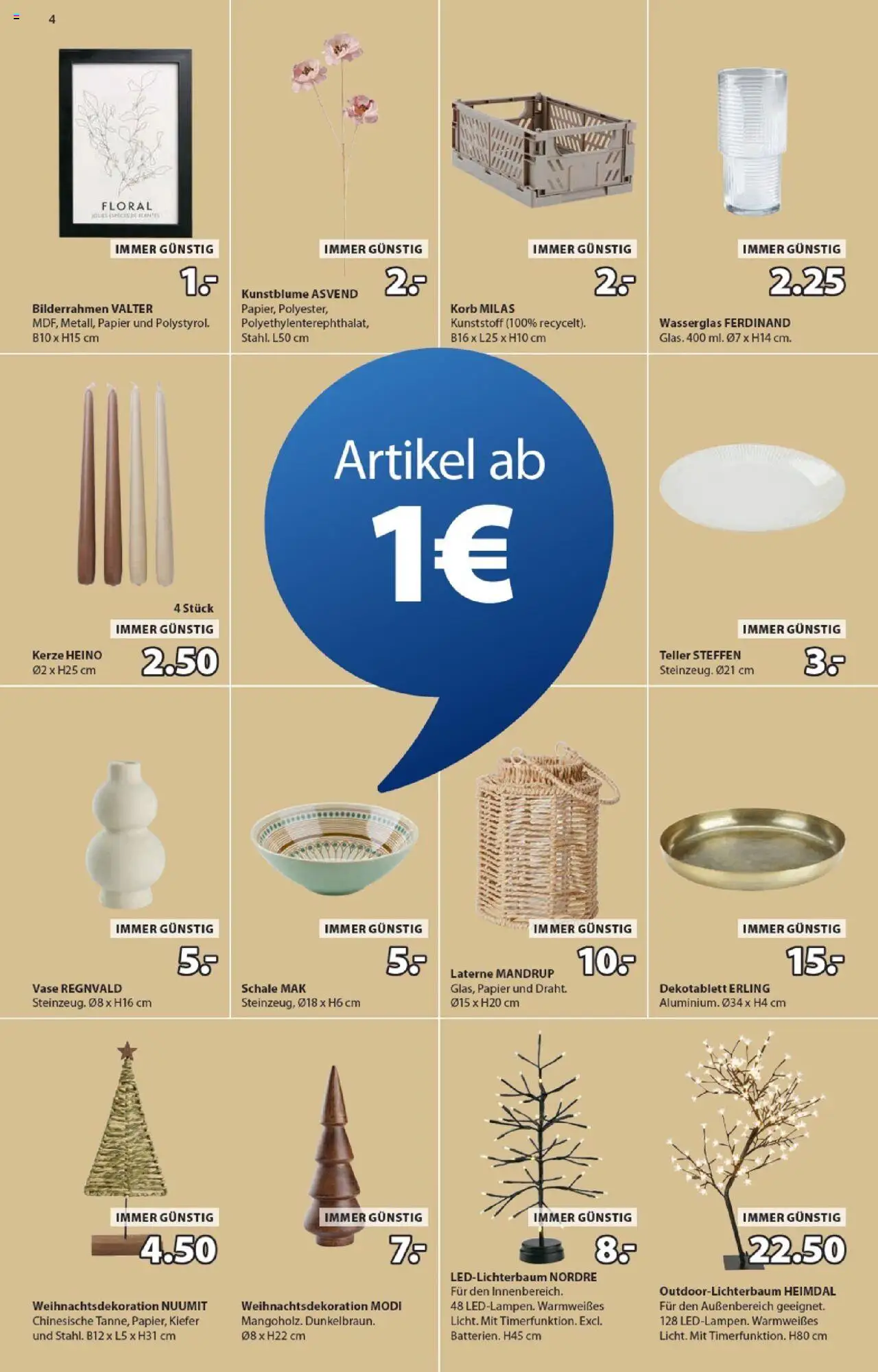 JYSK  Angebote gültig ab 15.10.2025 | Seite: 4 | Produkte: Korb, Vase