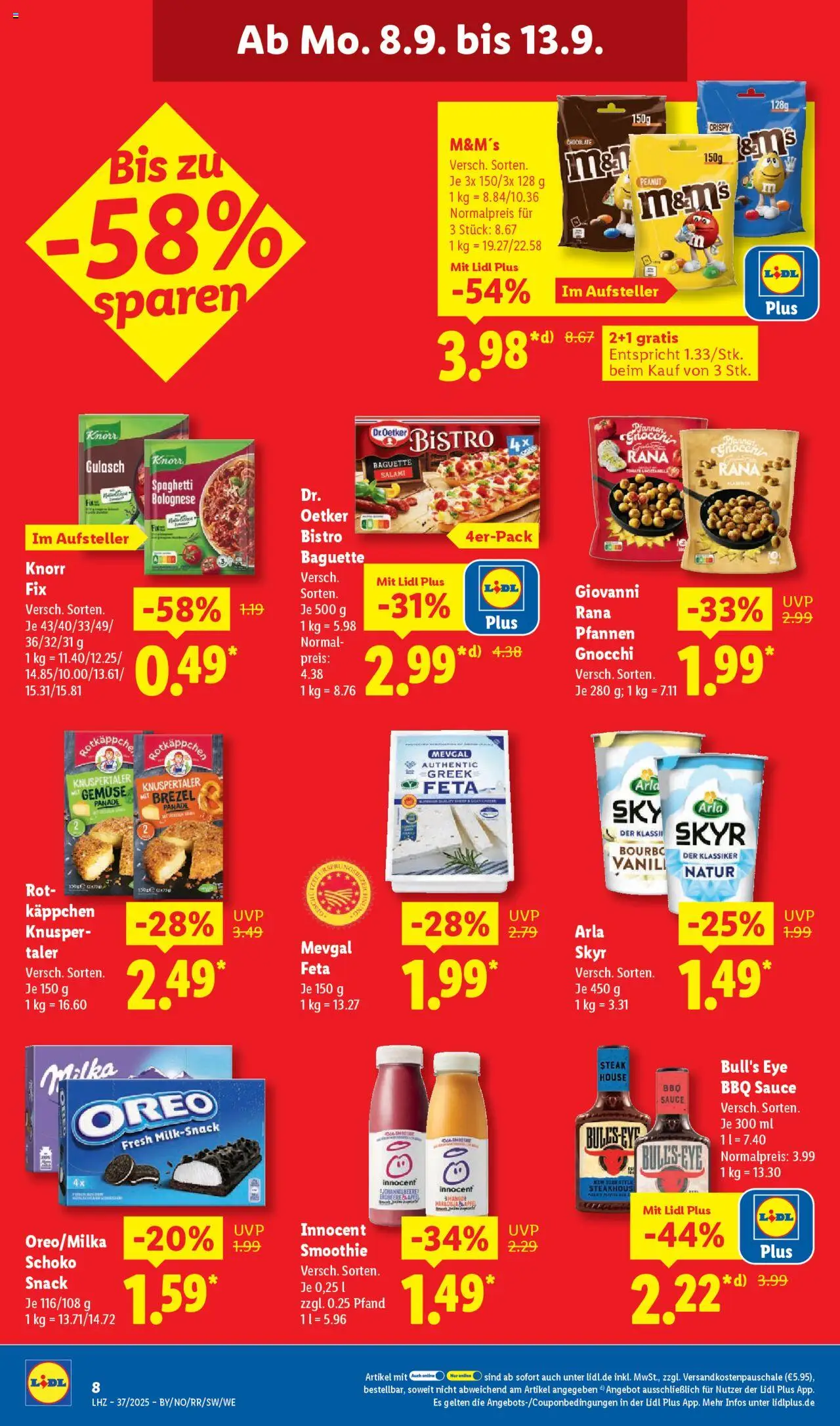 Lidl - Prospekt Düsseldorf – gültig ab 08.09.2025 | Seite: 16 | Produkte: Baguette, Arla skyr, Rotkäppchen, Salami