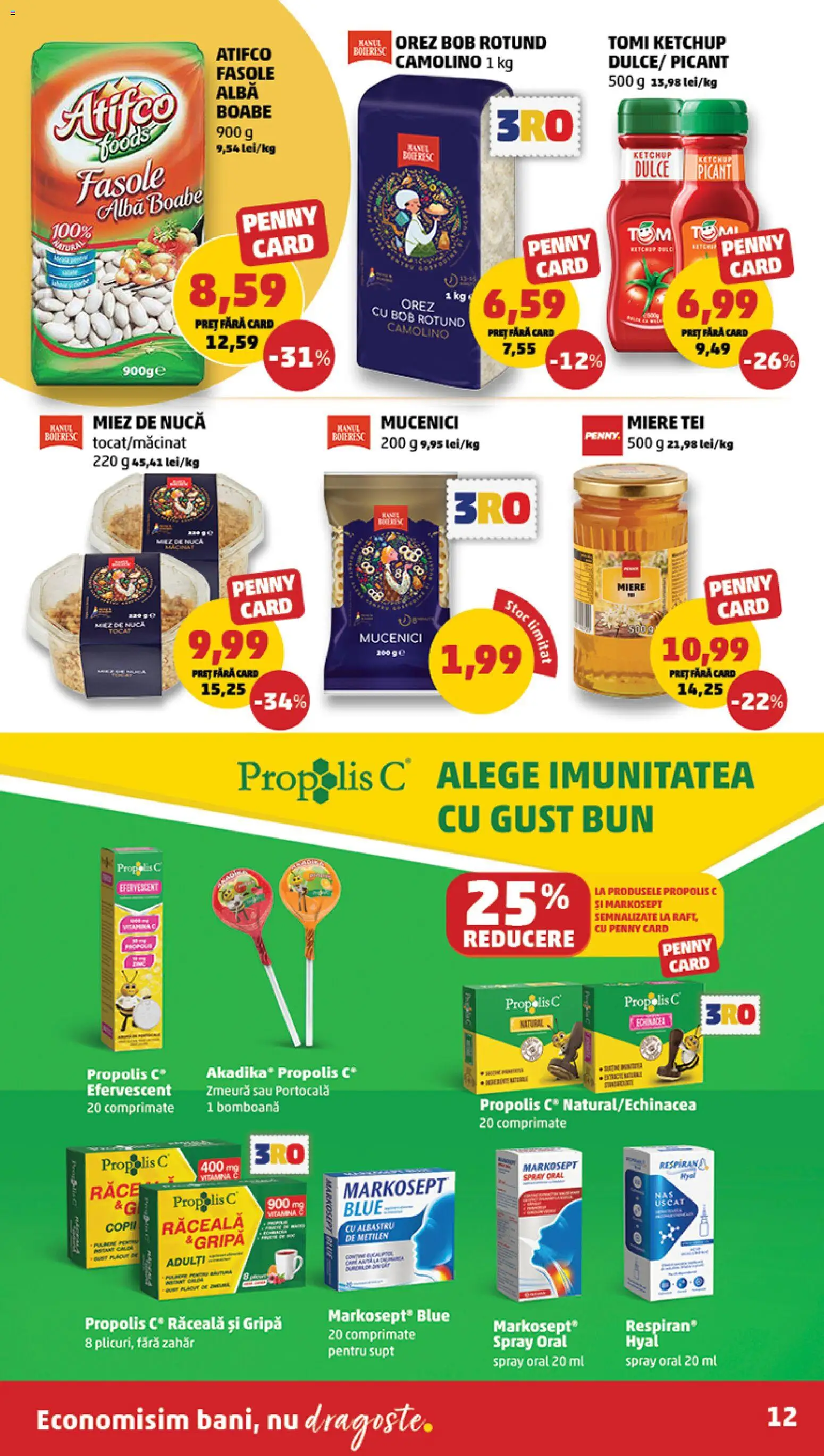 Noul catalog PENNY – valabil de la 25.02.2026 | Pagină: 12 | Produse: Orez, Fasole albă, Propolis, Zahăr
