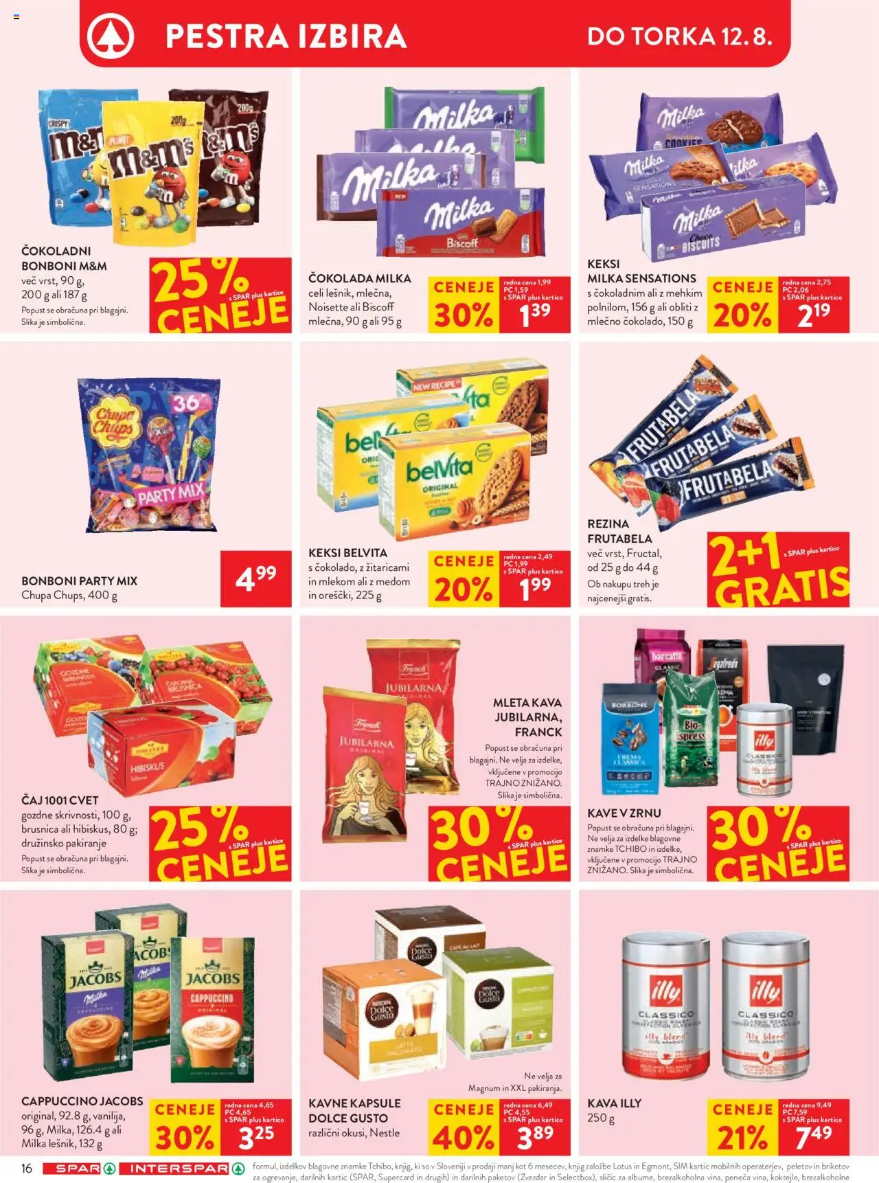 Spar katalog 32/25 │ velja od 06.08.2025 | Stran: 20 | Izdelki: Bonboni, Kavne kapsule, Kava, Cokolada