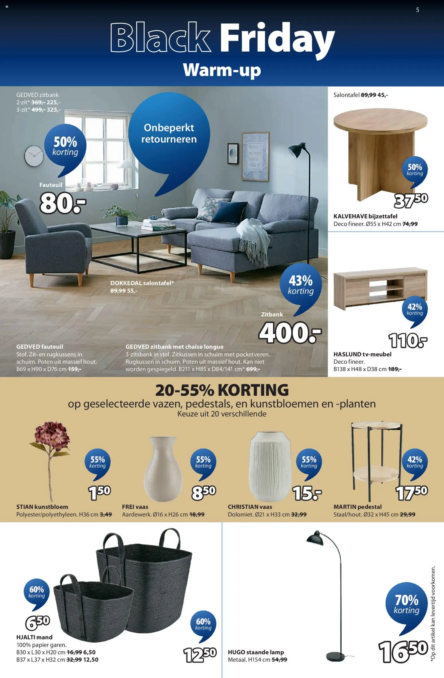 {H1} | Pagina: 5 | Producten: Fauteuil, Vaas, Lamp, Kan