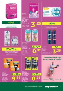 Vista previa HiperDino folleto válido desde el 24.03.2026 | Página: 31 | Productos: Tampones, Γλυφιτζούρι