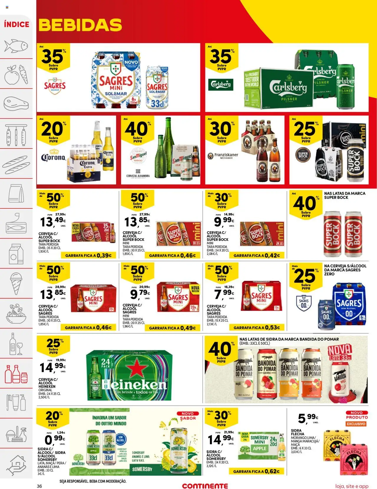 Continente folheto │ válido de 03.06.2025 | Página: 36 | Produtos: Super bock, Caixa, Cerveja, Somersby