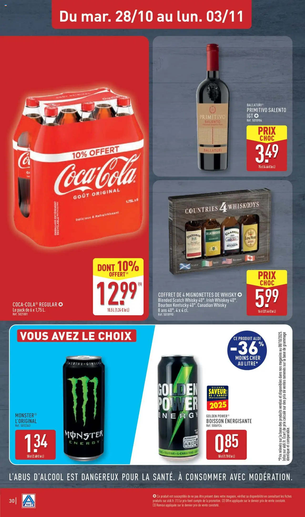 {H1} | Page: 34 | Produits: Whisky, Base, Boisson énergisante, Bourbon