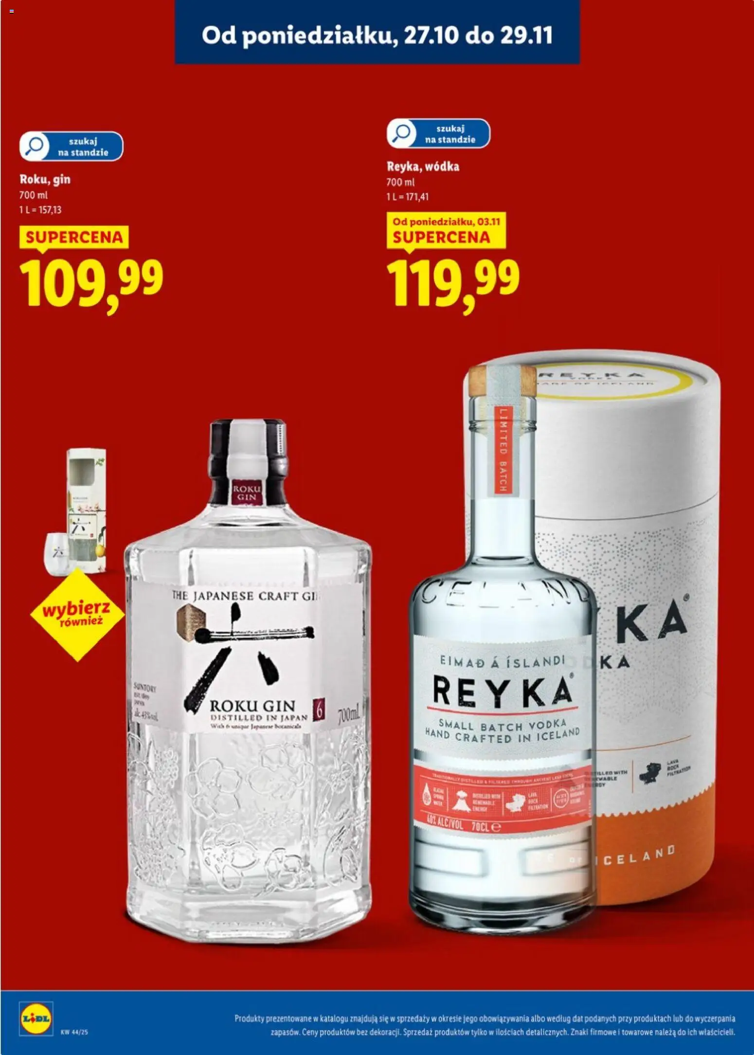 Lidl Katalog alkoholi mocnych od 27.10.2025 | Strona: 7 | Produkty: Vodka, Gin, Wódka
