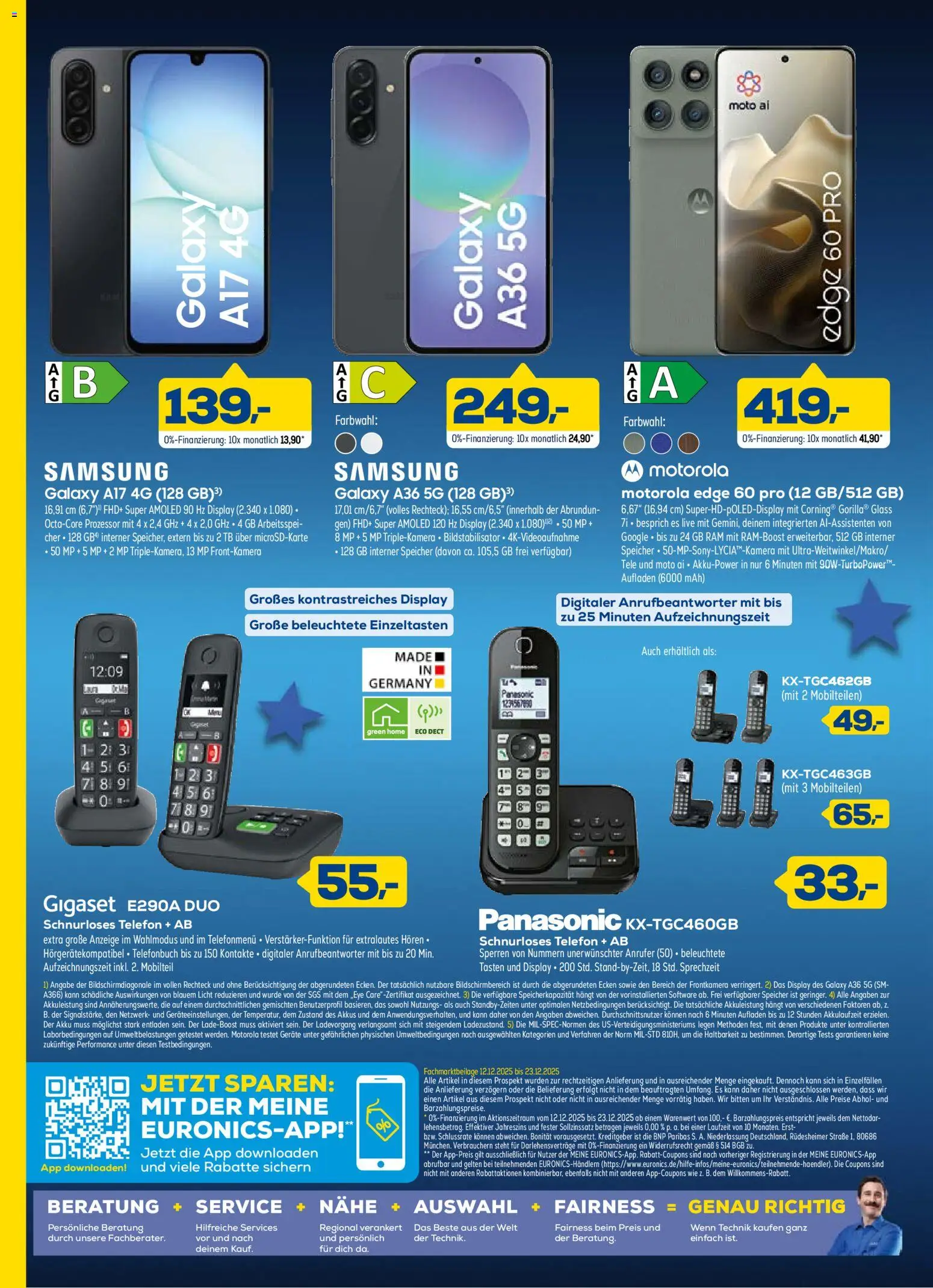 Euronics Aktuelle Angebote – gültig ab 12.12.2025 | Seite: 12 | Produkte: Panasonic, Samsung, Telefon