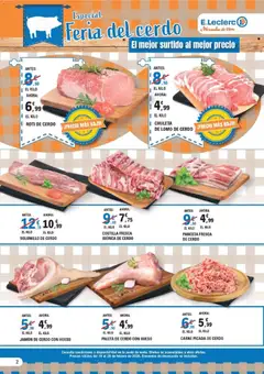 Vista previa E.Leclerc - Miranda de Ebro válido desde el 18.02.2026 | Página: 2 | Productos: Solomillo de cerdo, Ηλεκτρικός φούρνος, Jamón, Cerdo
