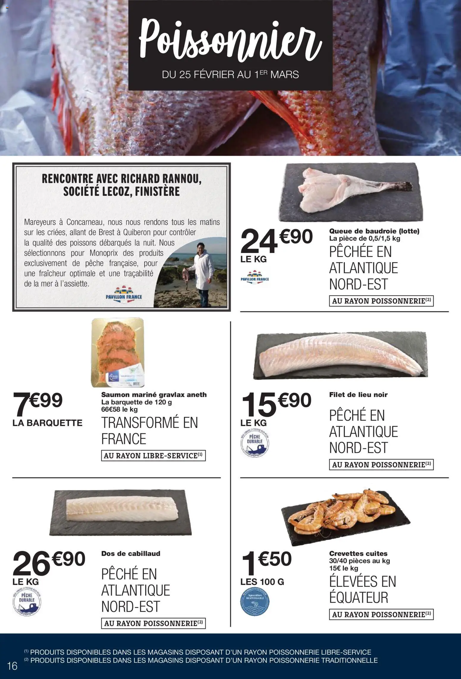 {H1} | Page: 16 | Produits: Pêche, Poissonnerie, Crevettes, Saumon