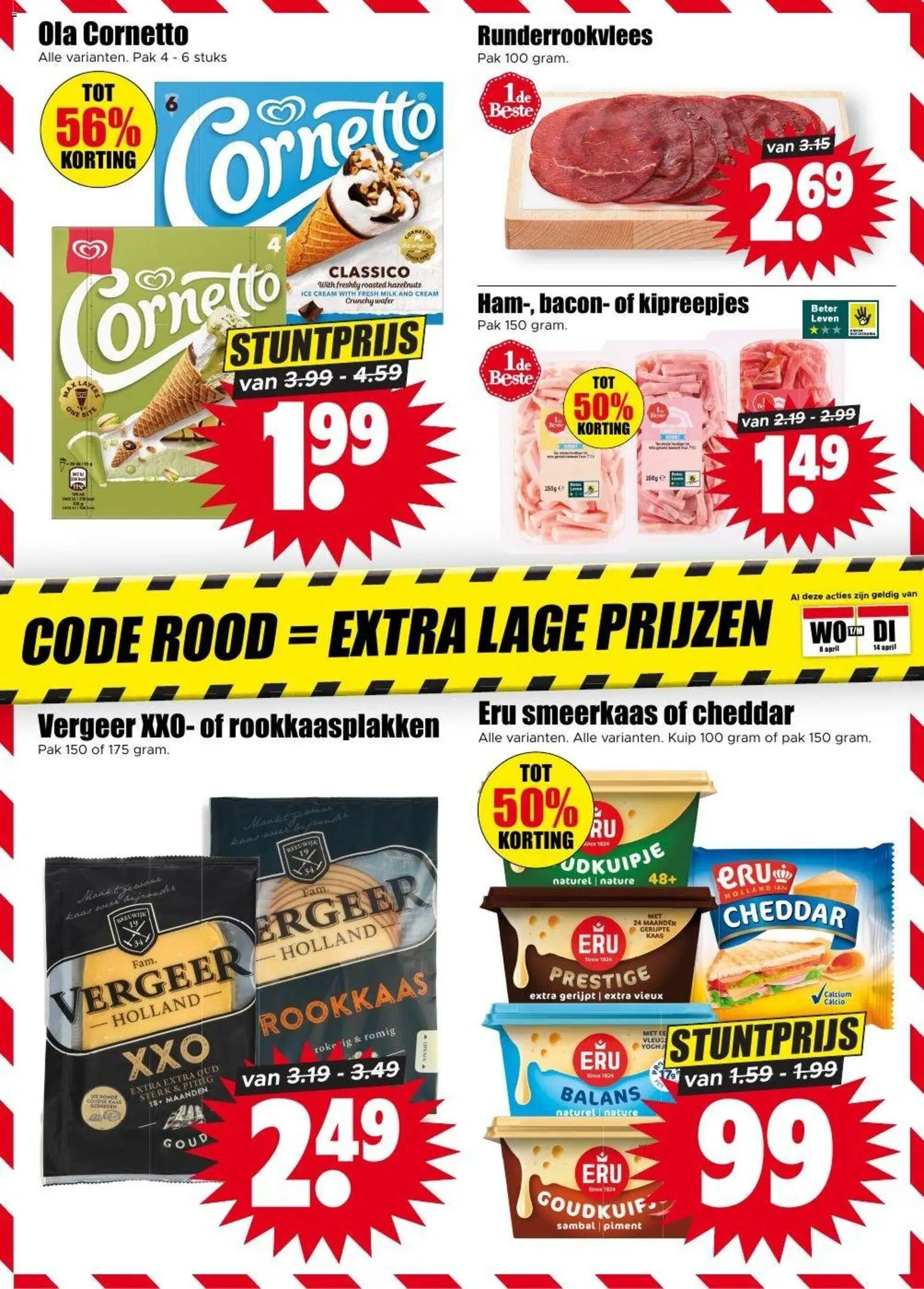 {H1} | Pagina: 15 | Producten: Kaas, Bacon, Cheddar