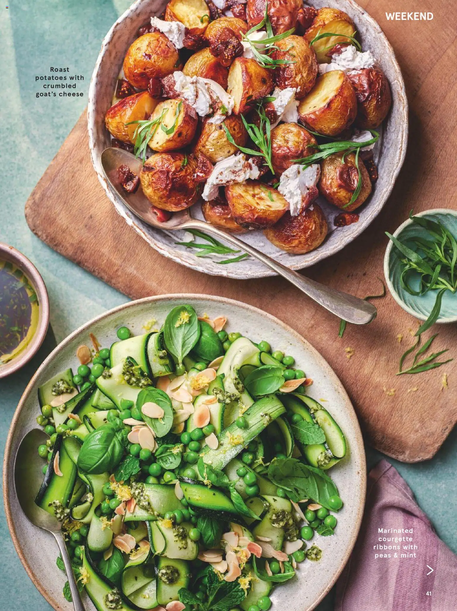 {H1} | Page: 41 | Products: Courgette, Cheese, Mint, Potatoes