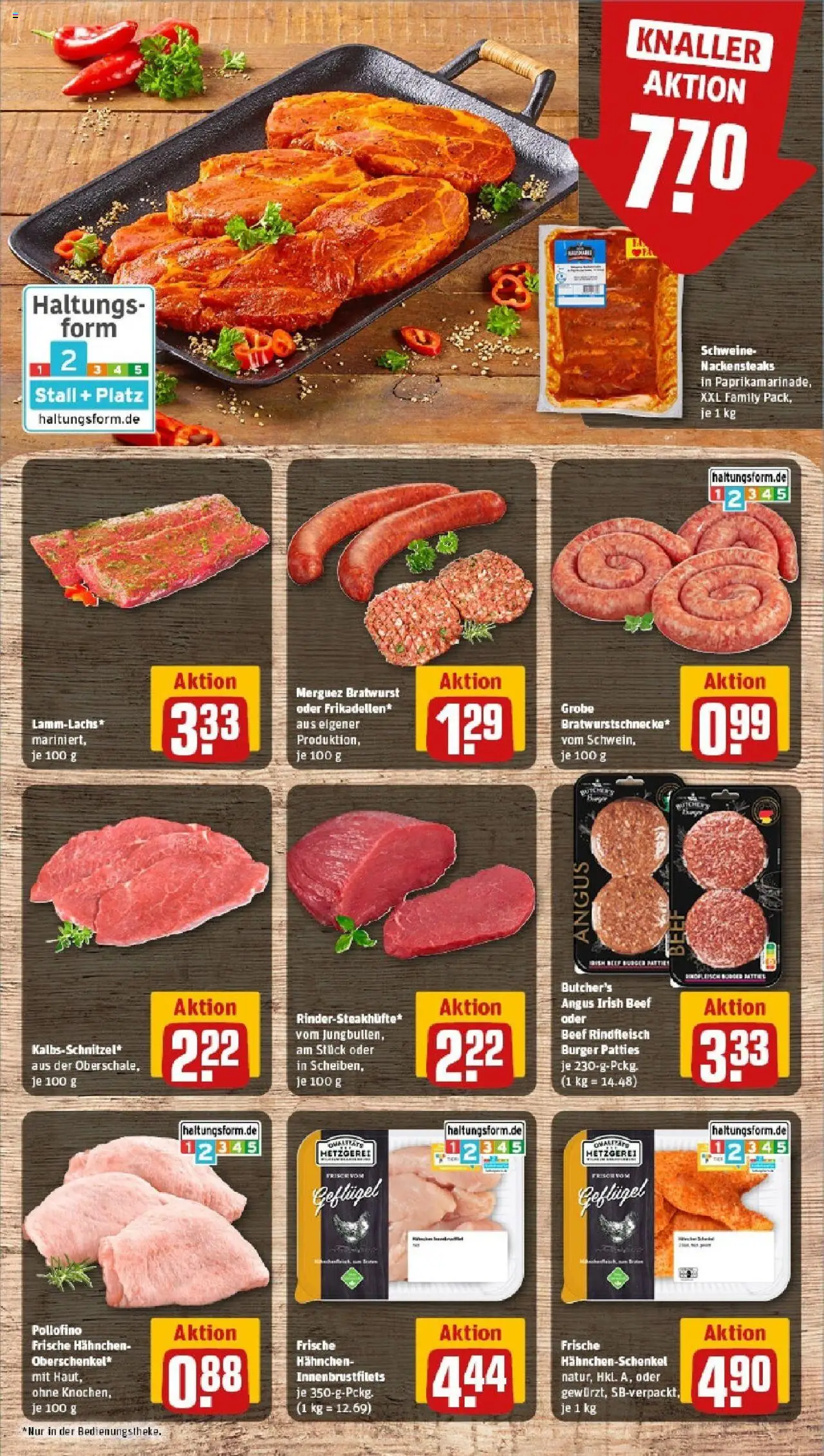 Rewe prospekt St. Ingbert / Rohrbach	 - gültig ab dem 08.06.2025 | Seite: 8 | Produkte: Hahnchen, Hahnchenschenkel, Burger, Rindfleisch