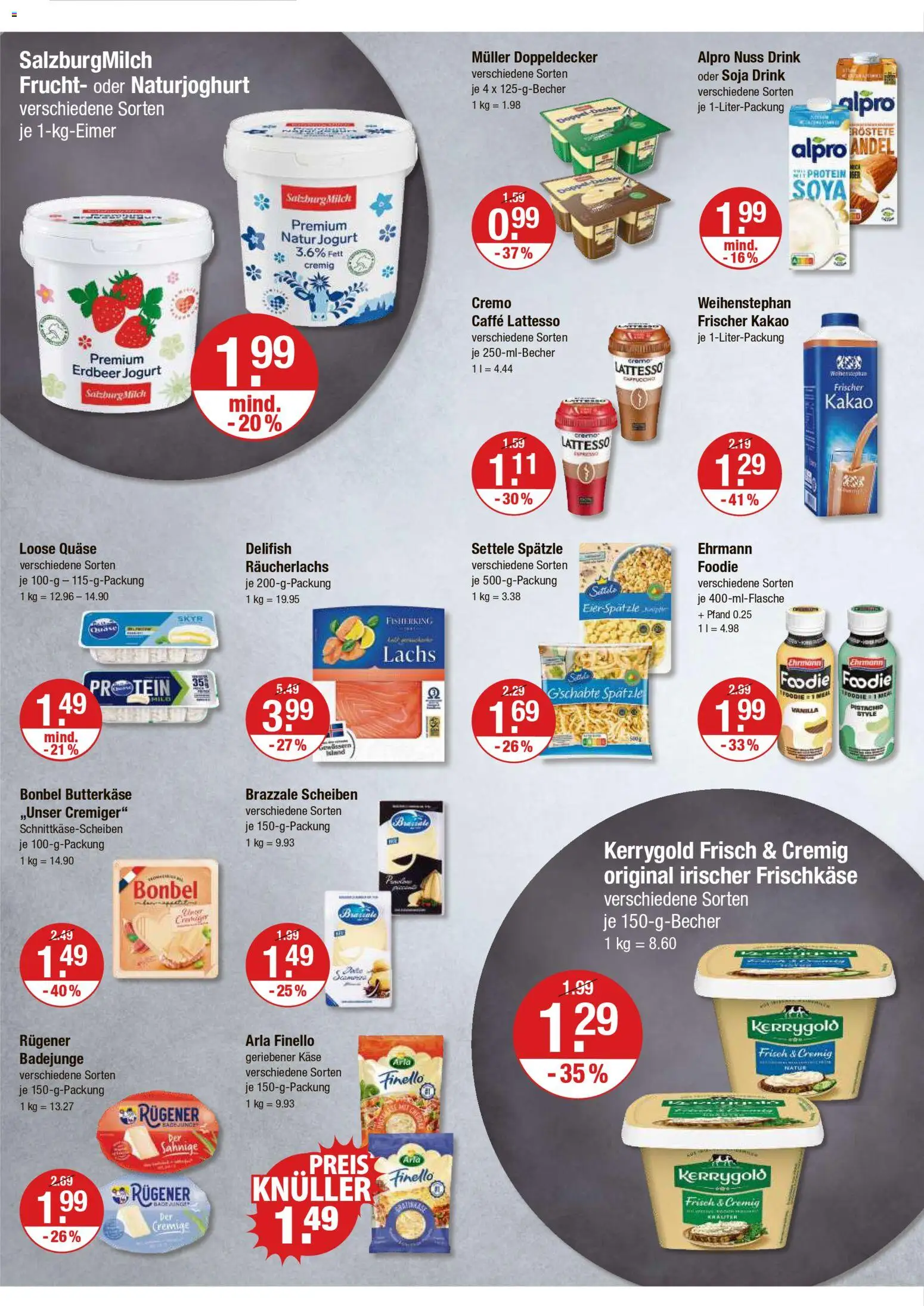 V-Markt - Schwaben / Oberbayern – gültig ab 13.11.2025 | Seite: 10 | Produkte: Milch, Käse, Skyr, Räucherlachs