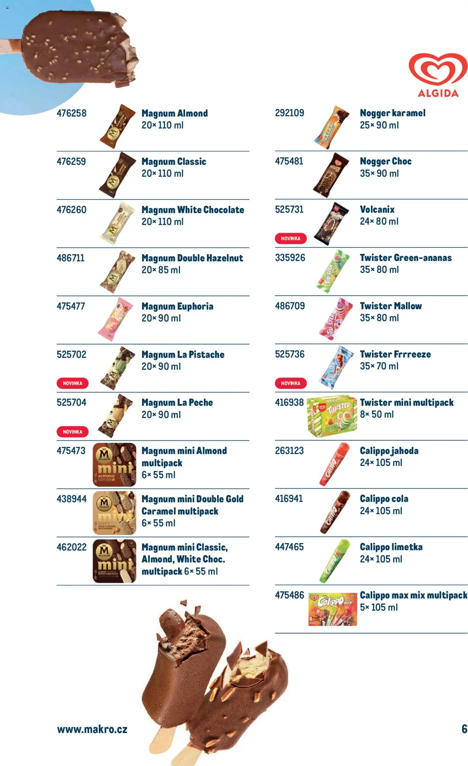 Makro leták - Doba zmrzlinová od 11.03.2026 | Strana: 6 | Produkty: Magnum, Cola