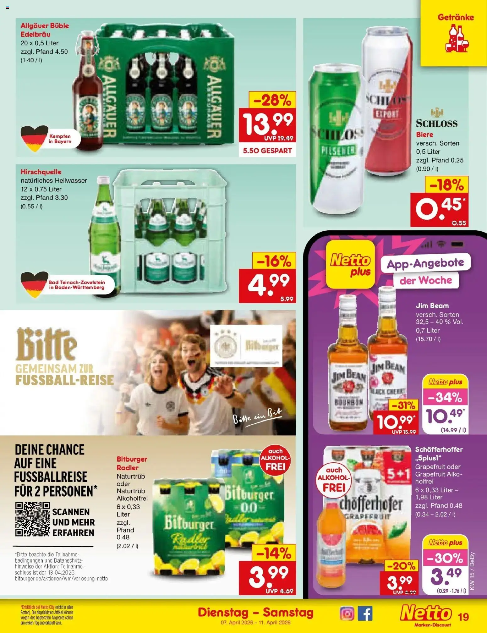 Netto Marken-Discount Prospekt Thierhaupten	 – gültig ab 05.04.2026 | Seite: 21 | Produkte: Jim beam, Bad, Grapefruit, Bourbon