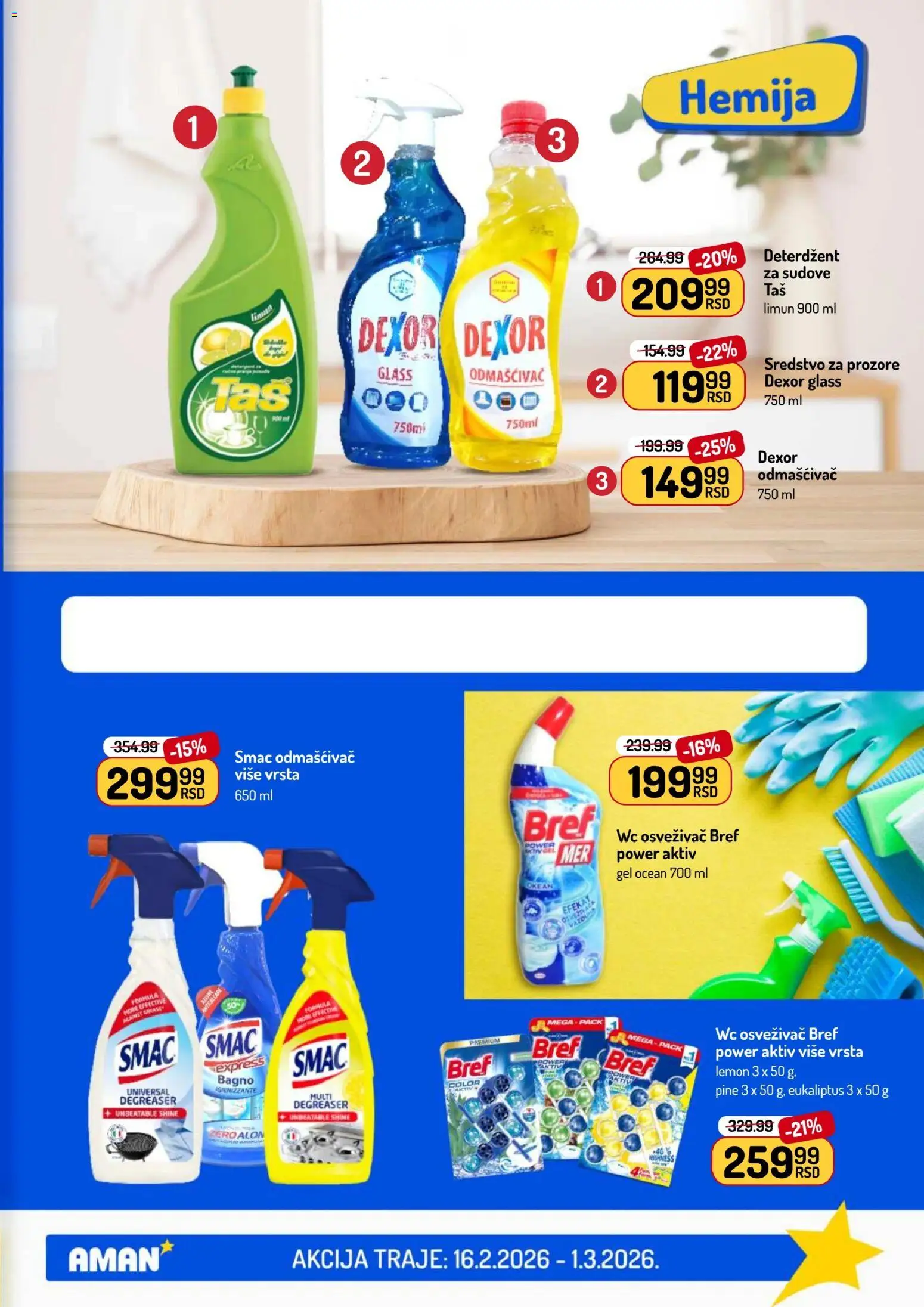 Aman katalog - važi od 16.02.2026 | Strana: 49 | Proizvode: Deterdžent, Bref, Wc, Limun