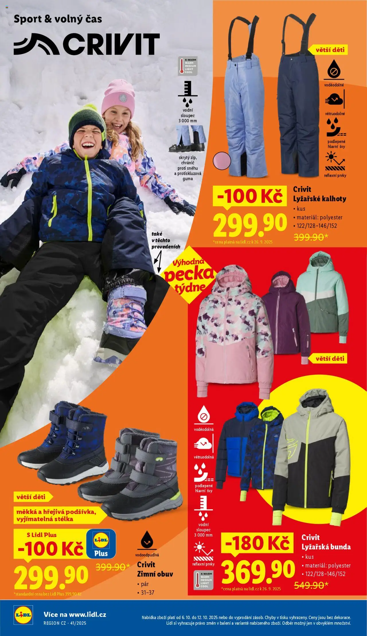 Lidl leták od 06.10.2025 | Strana: 38 | Produkty: Bunda, Kalhoty, Obuv, Guma