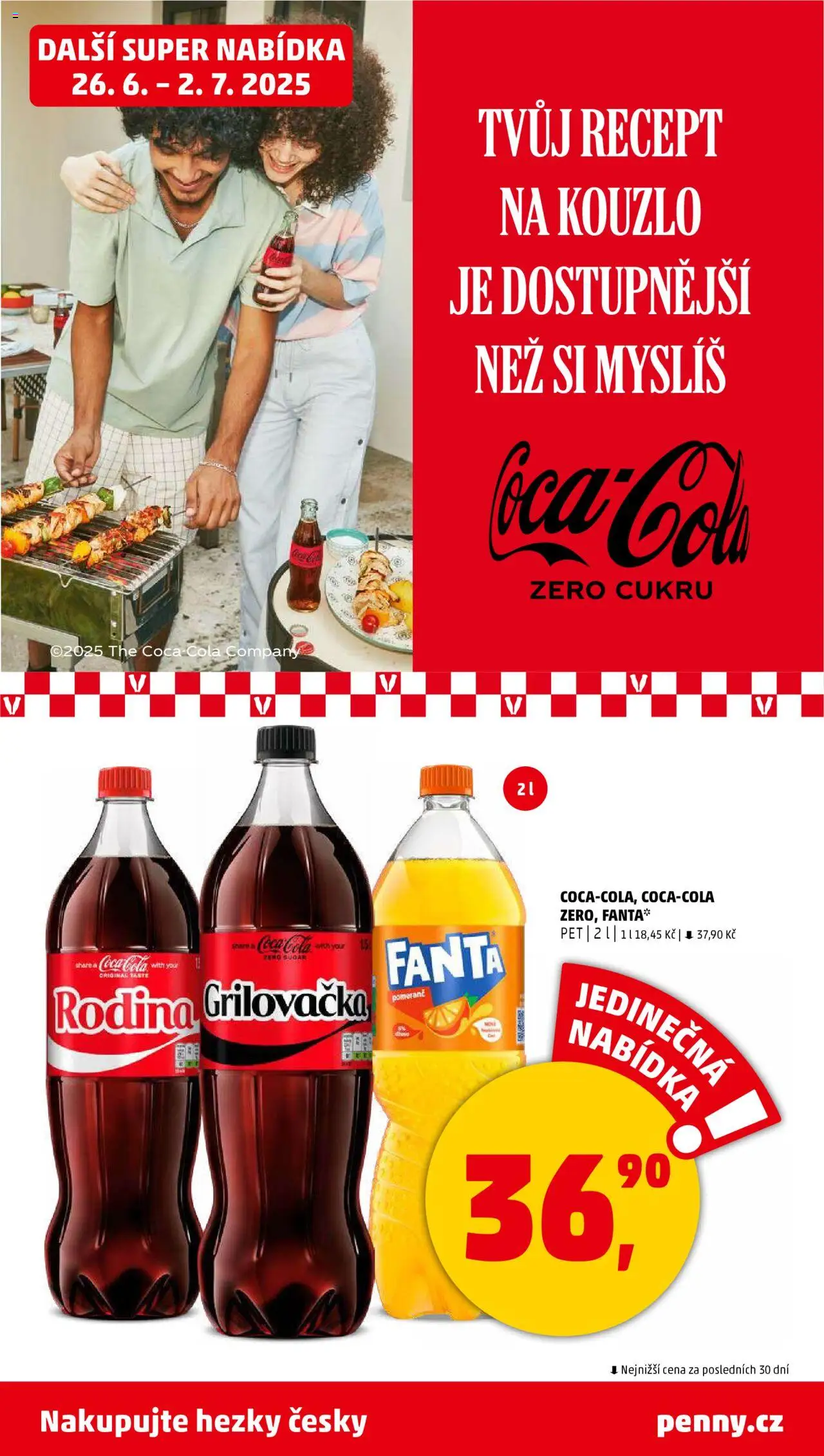 Penny Market leták - Čtvrtečník od 26.06.2025 | Strana: 34 | Produkty: Fanta, Coca cola, Cola