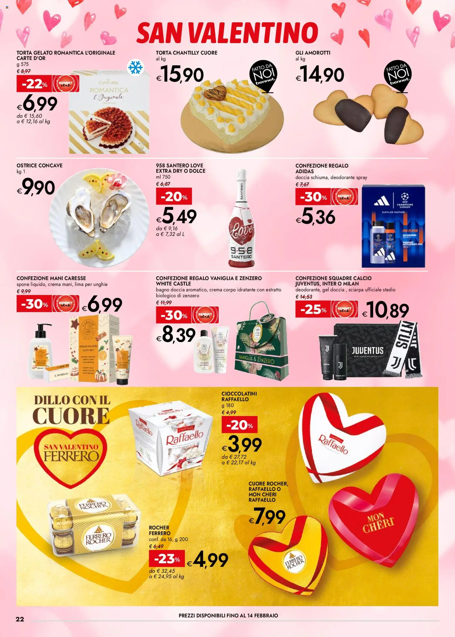 Volantino bennet del 29.01.2026 | Pagina: 22 | Prodotti: Deodorante, Lima, Cioccolatini, Doccia