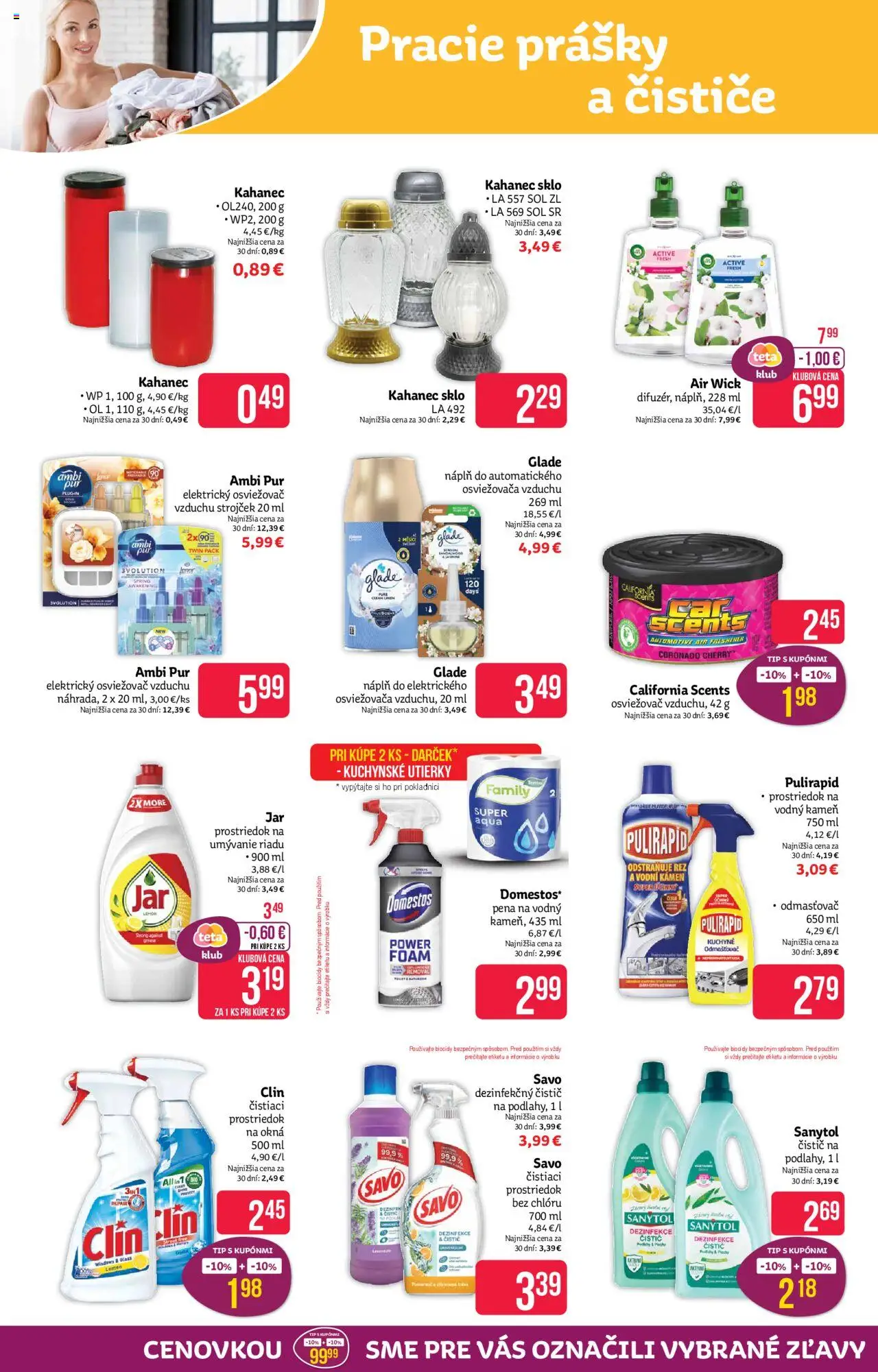 Nové Teta drogerie akcie – leták je platný od 13.10.2025 | Strana: 14 | Produkty: Osviežovač vzduchu, Strojček, Prostriedok na umývanie riadu, Domestos