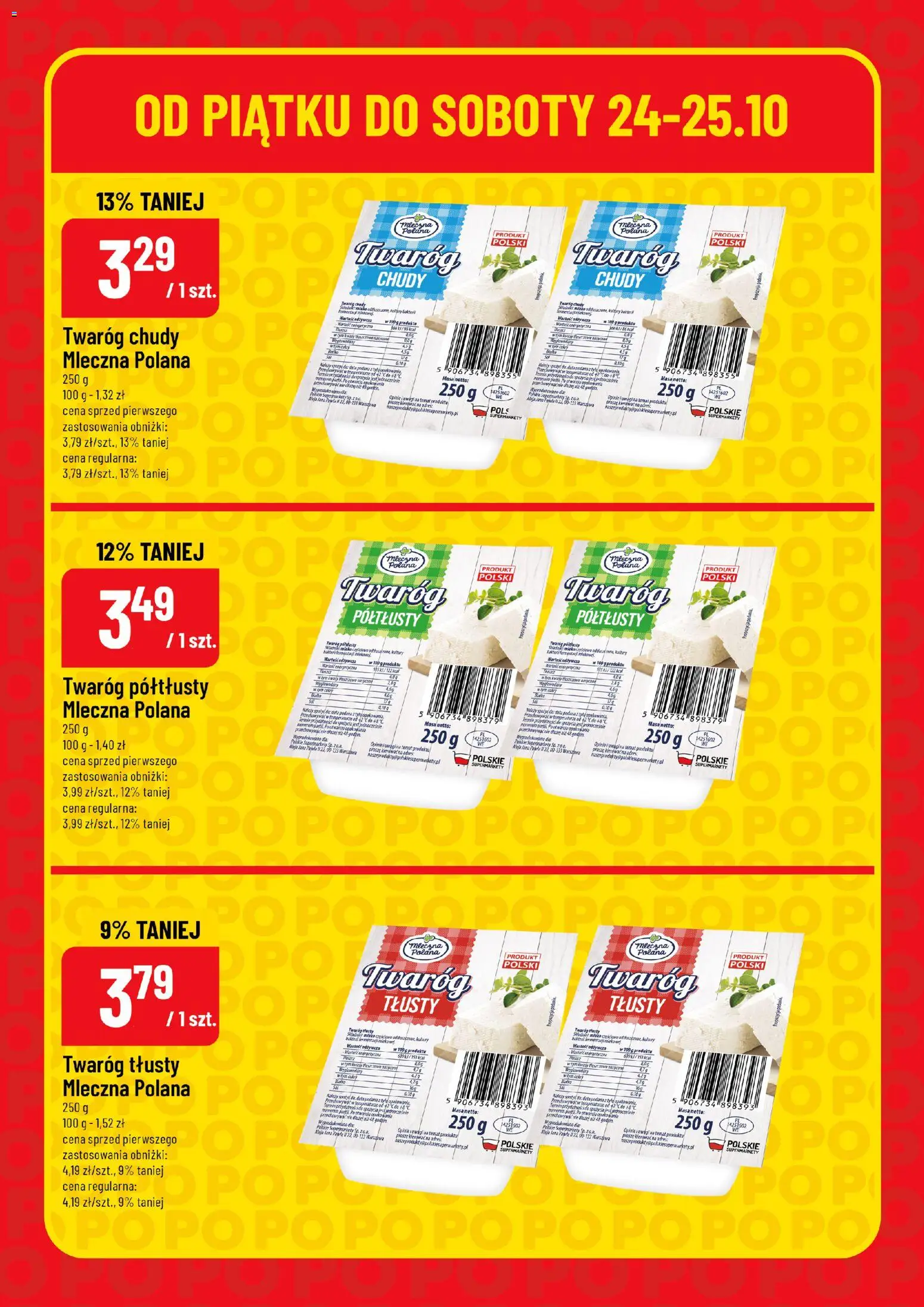 POLOmarket Gazetka - Super Hity od 23.10.2025 | Strona: 6 | Produkty: Twaróg chudy, Twaróg tłusty, Twaróg półtłusty, Twaróg