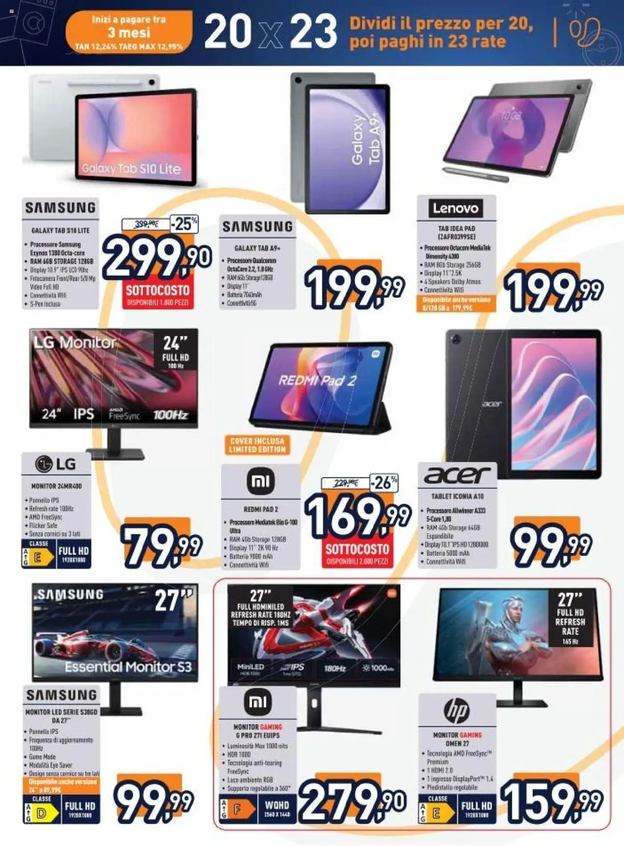 Volantino Unieuro del 03.10.2025 | Pagina: 17 | Prodotti: Monitor, Sale, Batteria, Samsung