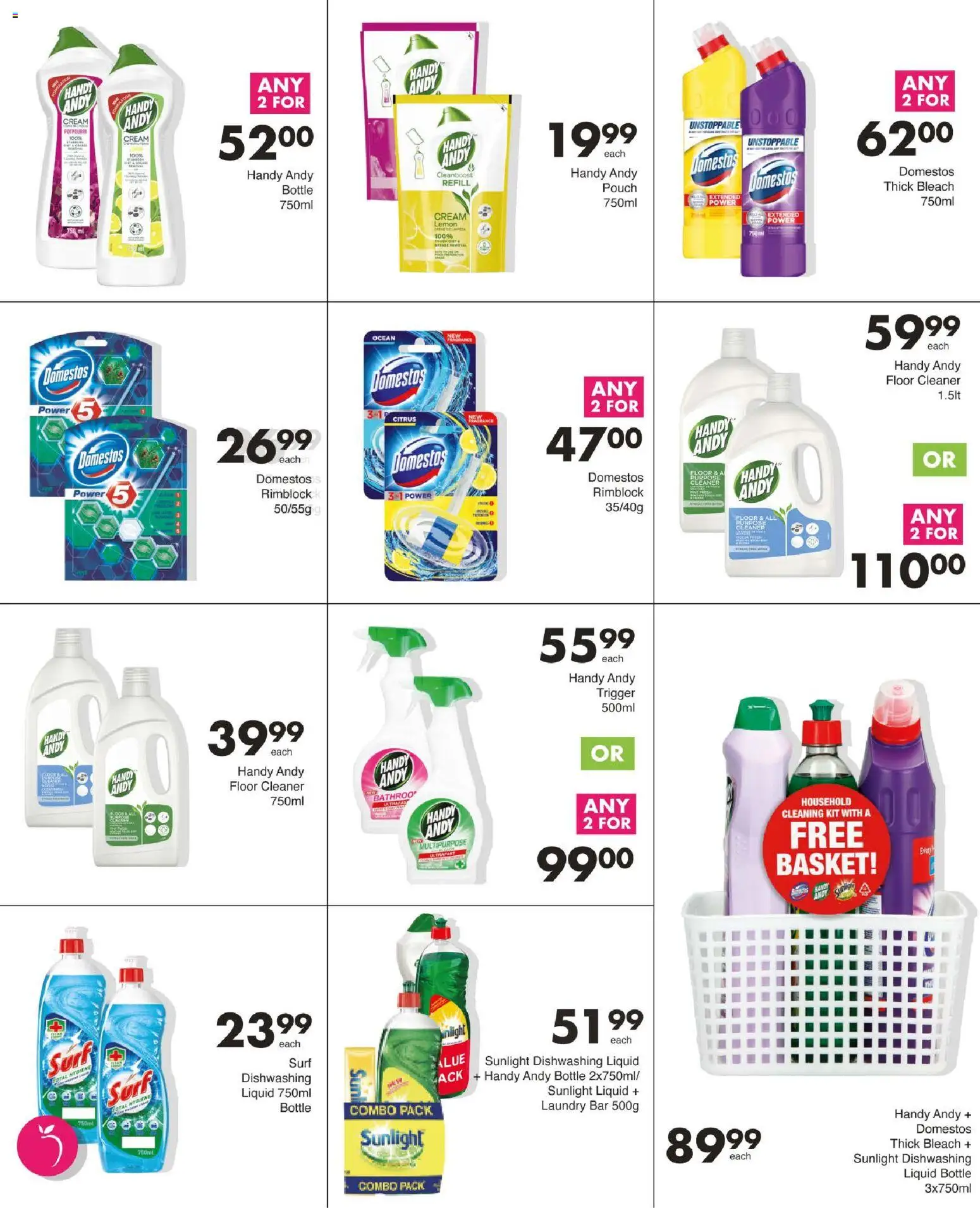 New Save catalogue – valid from 25.03.2026 | Page: 72 | Products: Basket, Bleach, Lemon, Dishwashing liquid