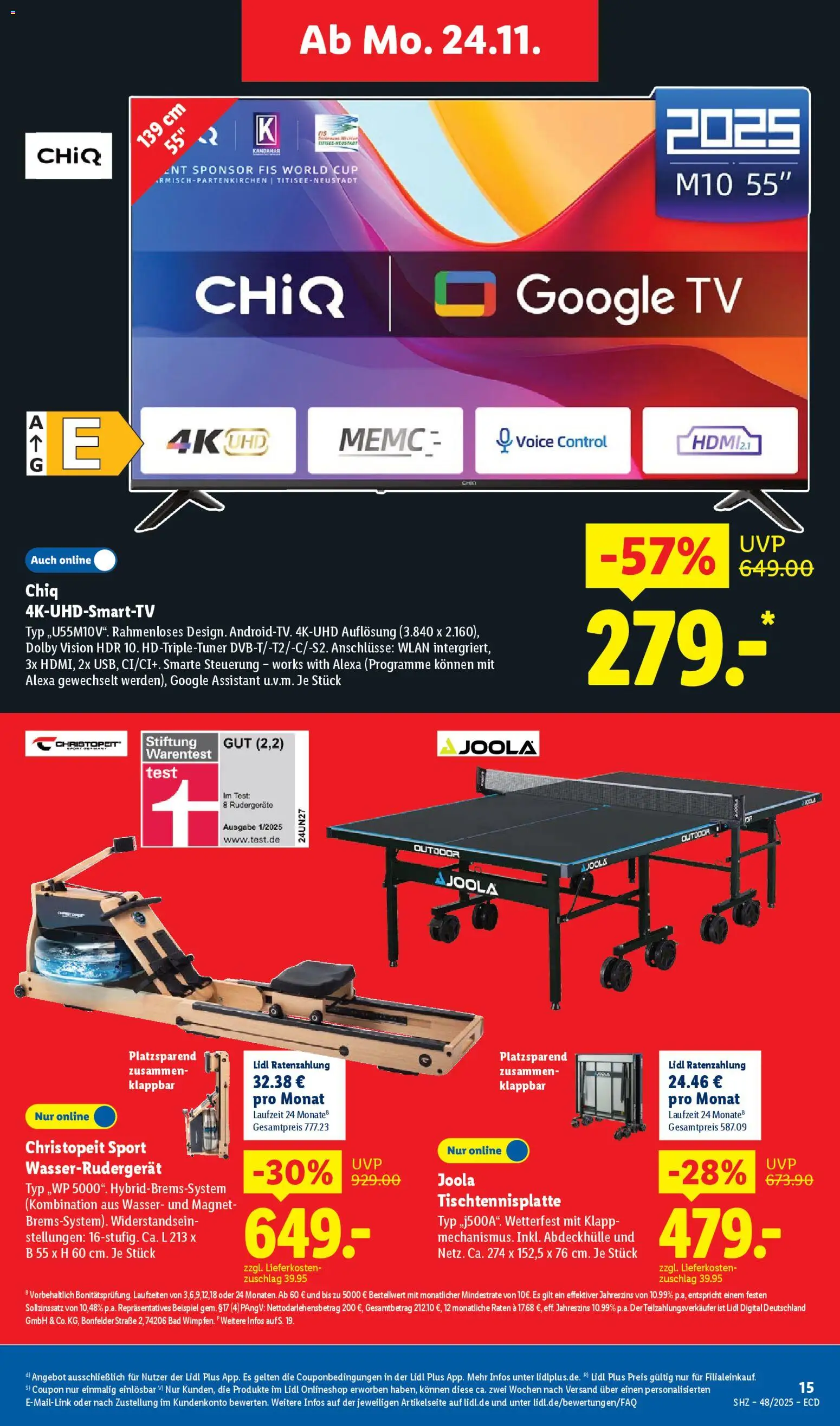 Lidl - Black Friday – gültig ab 24.11.2025 | Seite: 15 | Produkte: Bad, Wasser, TV