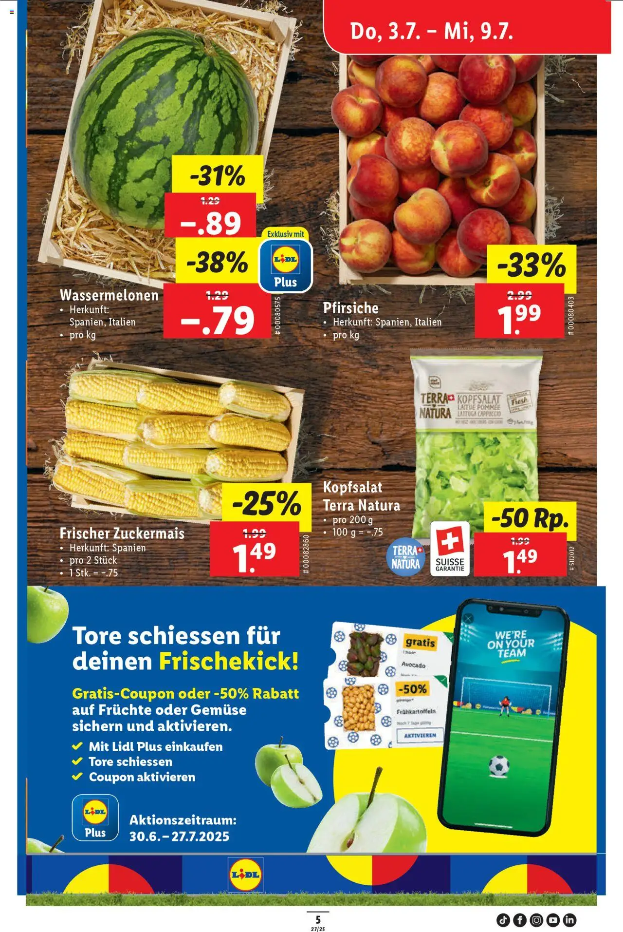 Lidl Aktionen ab 03.07.2025 | Seite: 5 | Produkte: Avocado, Gemüse, Früchte