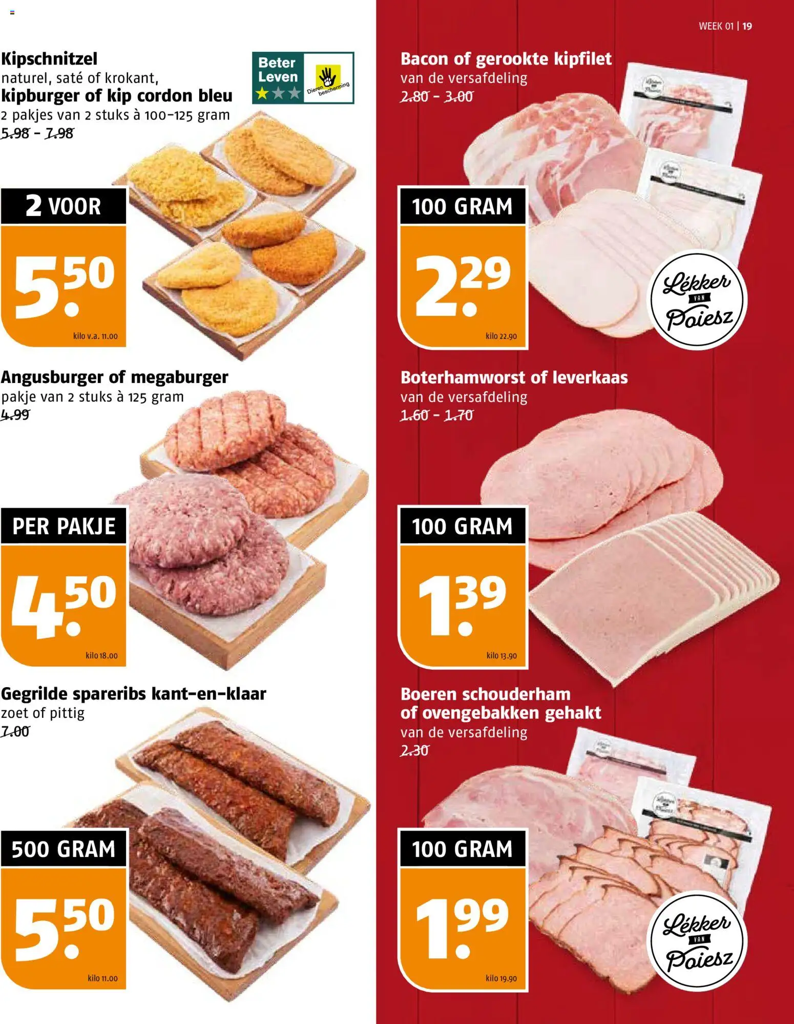 {H1} | Pagina: 19 | Producten: Gehakt, Bacon, Kip