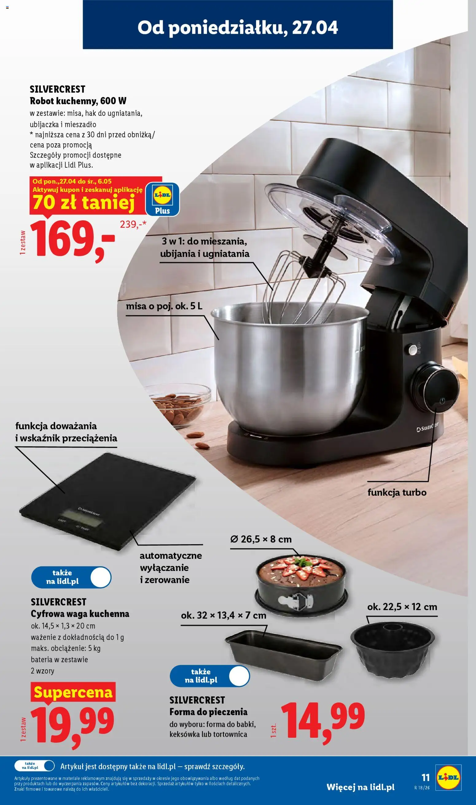 Lidl Katalog od 27.04.2026 | Strona: 13 | Produkty: Waga, Robot, Bateria
