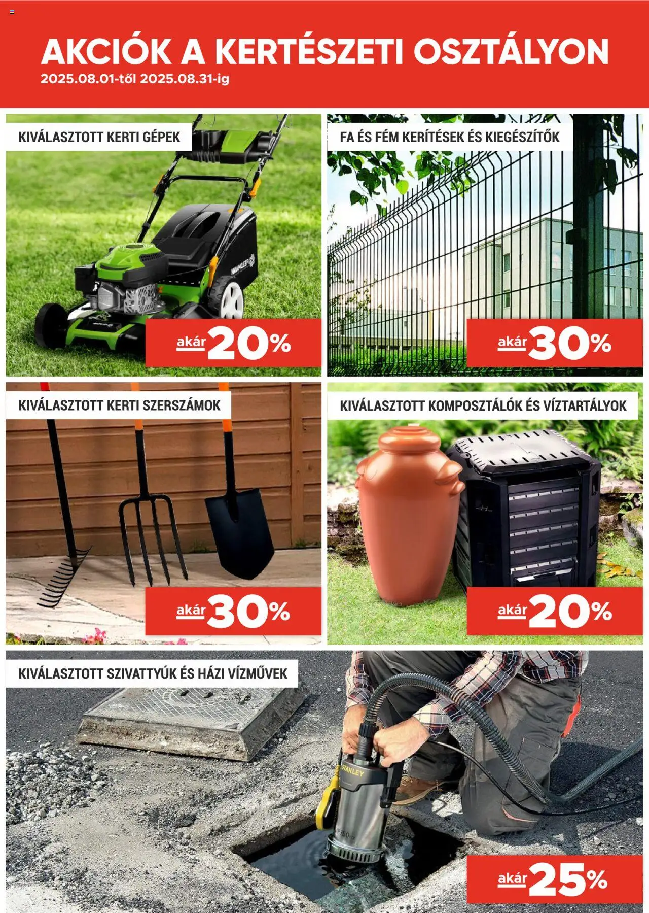 Merkury Market akciós ujság - amely érvényes a következő dátumtól: 01.08.2025 | Oldal: 9 | Termékek: Szerszámok, Kerti szerszámok