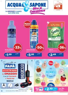 Anteprima del volantino Acqua e Sapone volantino Cesar S.p.A. valido a partire dal 18.03.2026
