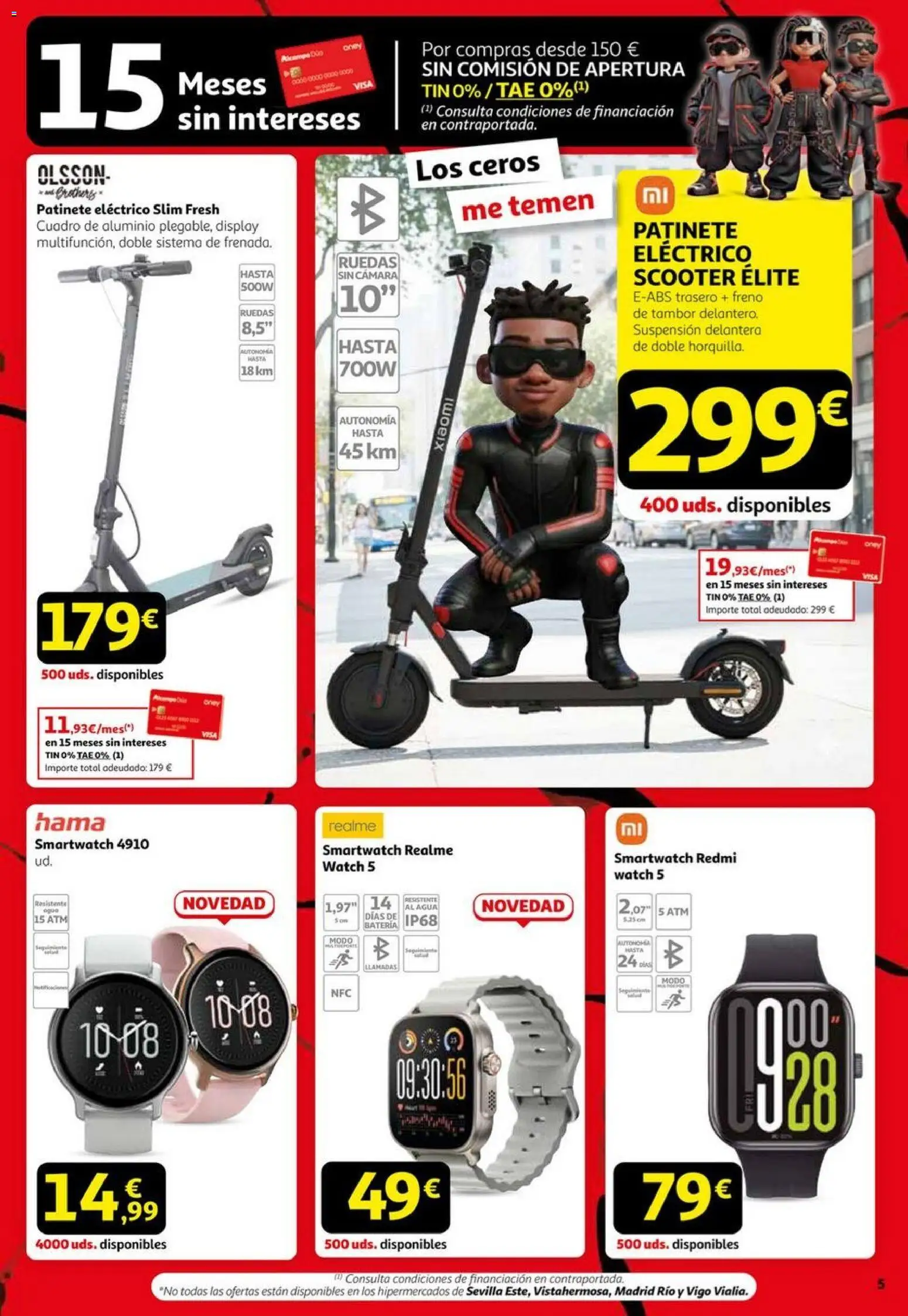 Alcampo - Black Friday │ válido desde el 06.11.2025 | Página: 5 | Productos: Patinete, Cámara, Ελιές, Batería