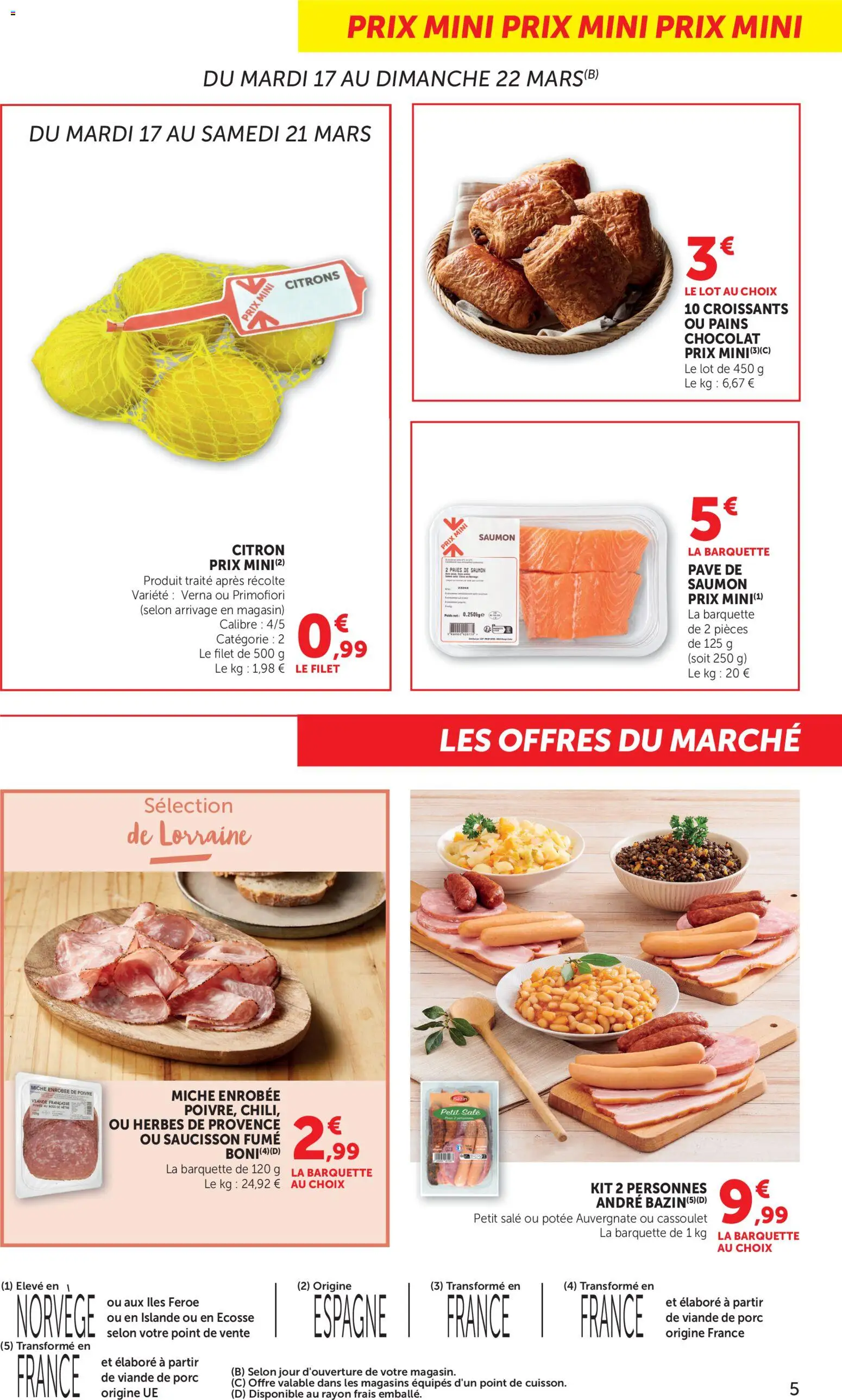 {H1} | Page: 5 | Produits: Saucisson, Citron, Poivre, Chocolat