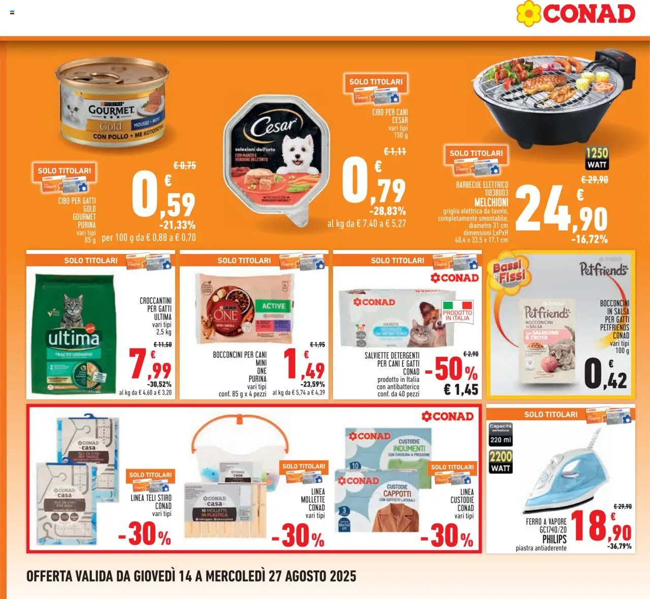 Volantino Conad del 14.08.2025 | Pagina: 20 | Prodotti: Manzo, Trota, Salsa, Griglia