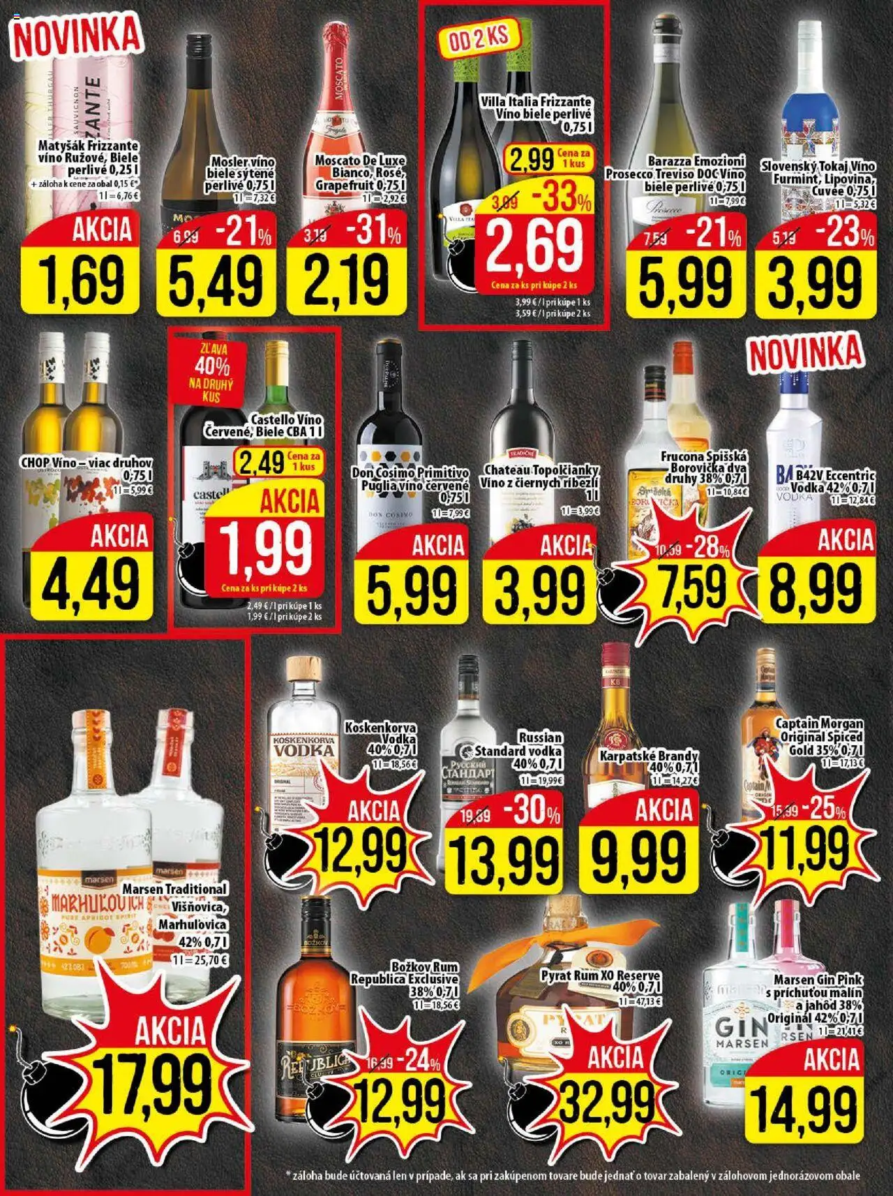 Klas leták │ platný od 28.07.2025 | Strana: 17 | Produkty: Víno, Božkov, Vodka, Grapefruit