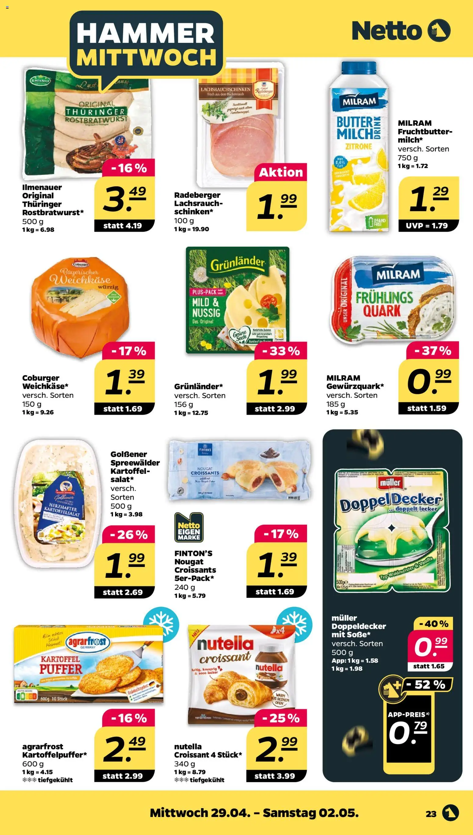 Netto Prospekt 	 – gültig ab 27.04.2026 | Seite: 27 | Produkte: Quark, Croissant, Nutella, Grunlander