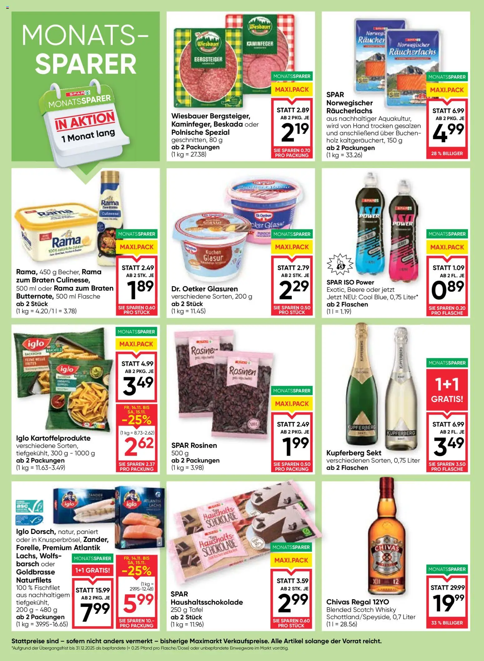 Maximarkt Flugblatt gültig ab 13.11.2025 | Seite: 6 | Produkte: Rosinen, Regal, Schokolade