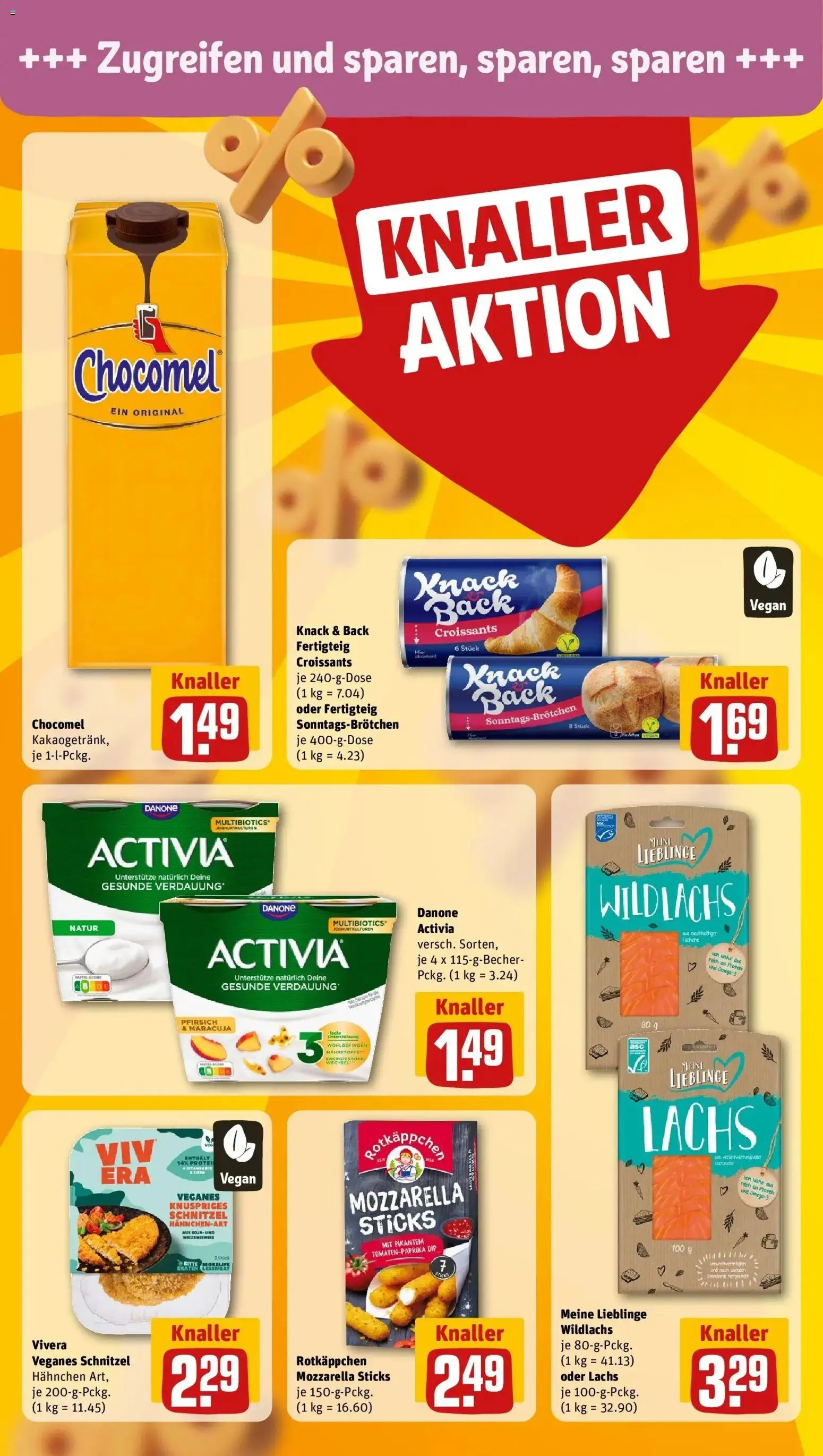 Rewe Prospekt Lemgo	 – gültig ab 01.03.2026 | Seite: 14 | Produkte: Activia, Hahnchen, Schnitzel, Lachs