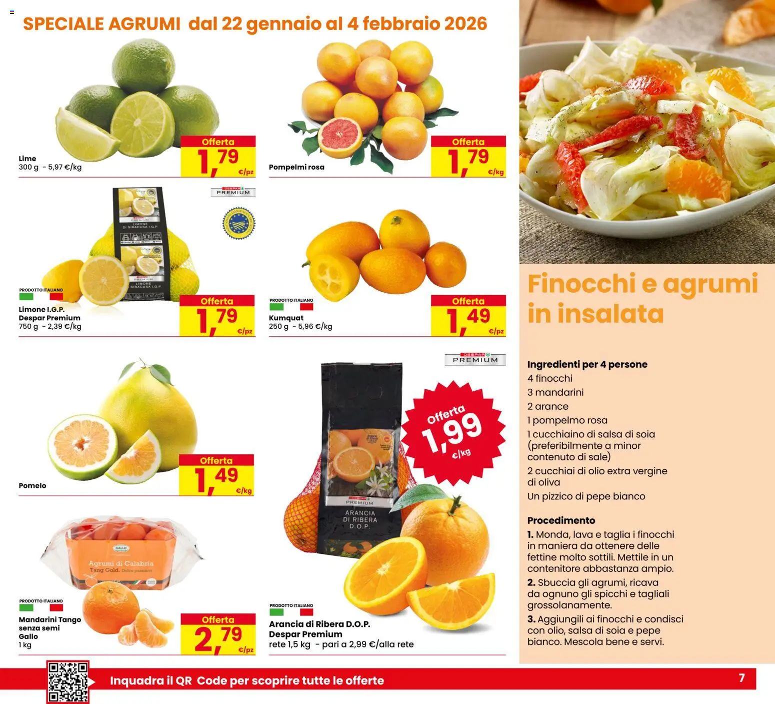 Volantino Eurospar del 22.01.2026 | Pagina: 7 | Prodotti: Salsa, Sale, Pepe, Limone