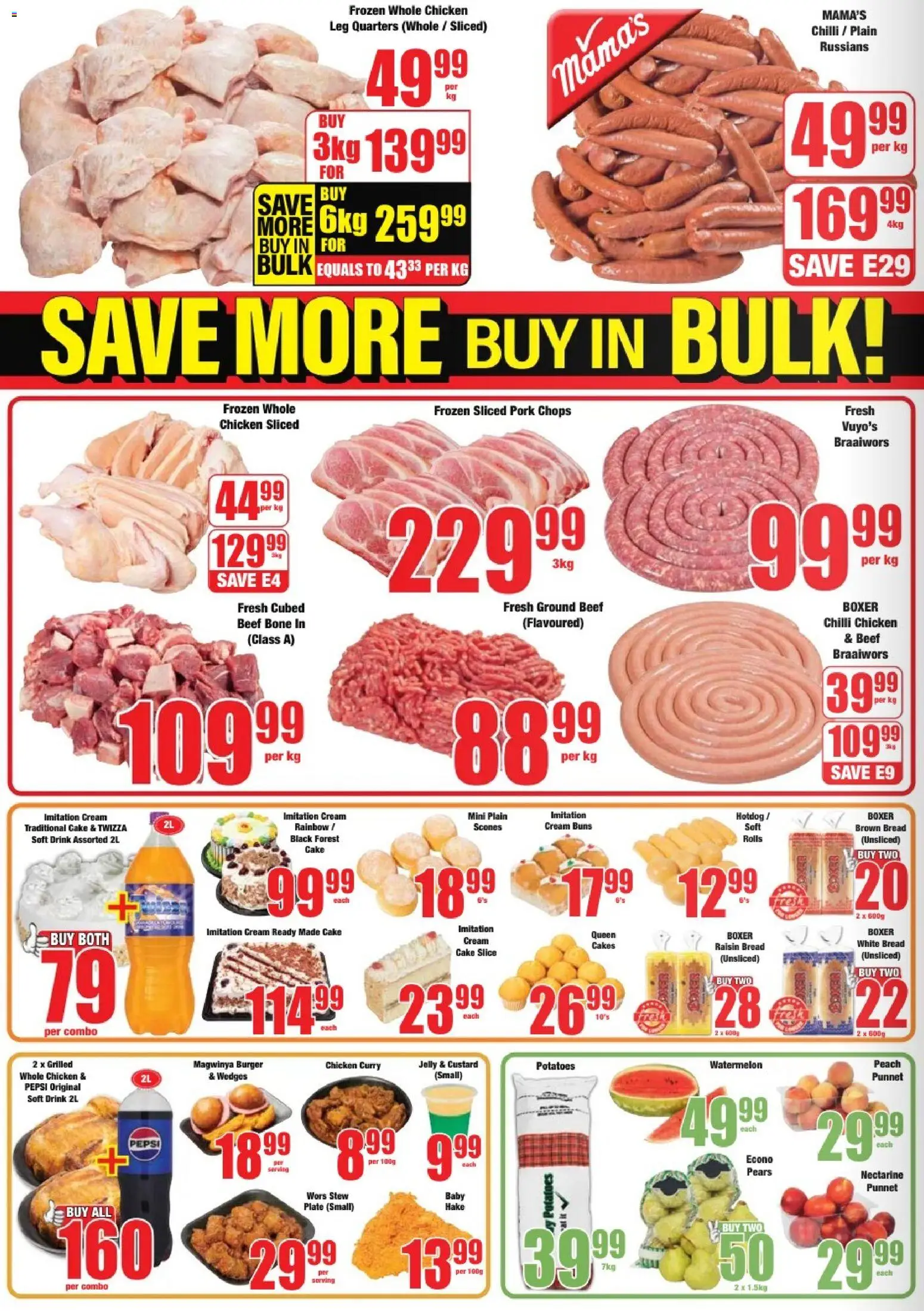 New Boxer catalogue – valid from 20.11.2025 | Page: 2 | Products: Cake, Custard, Beef, Peach