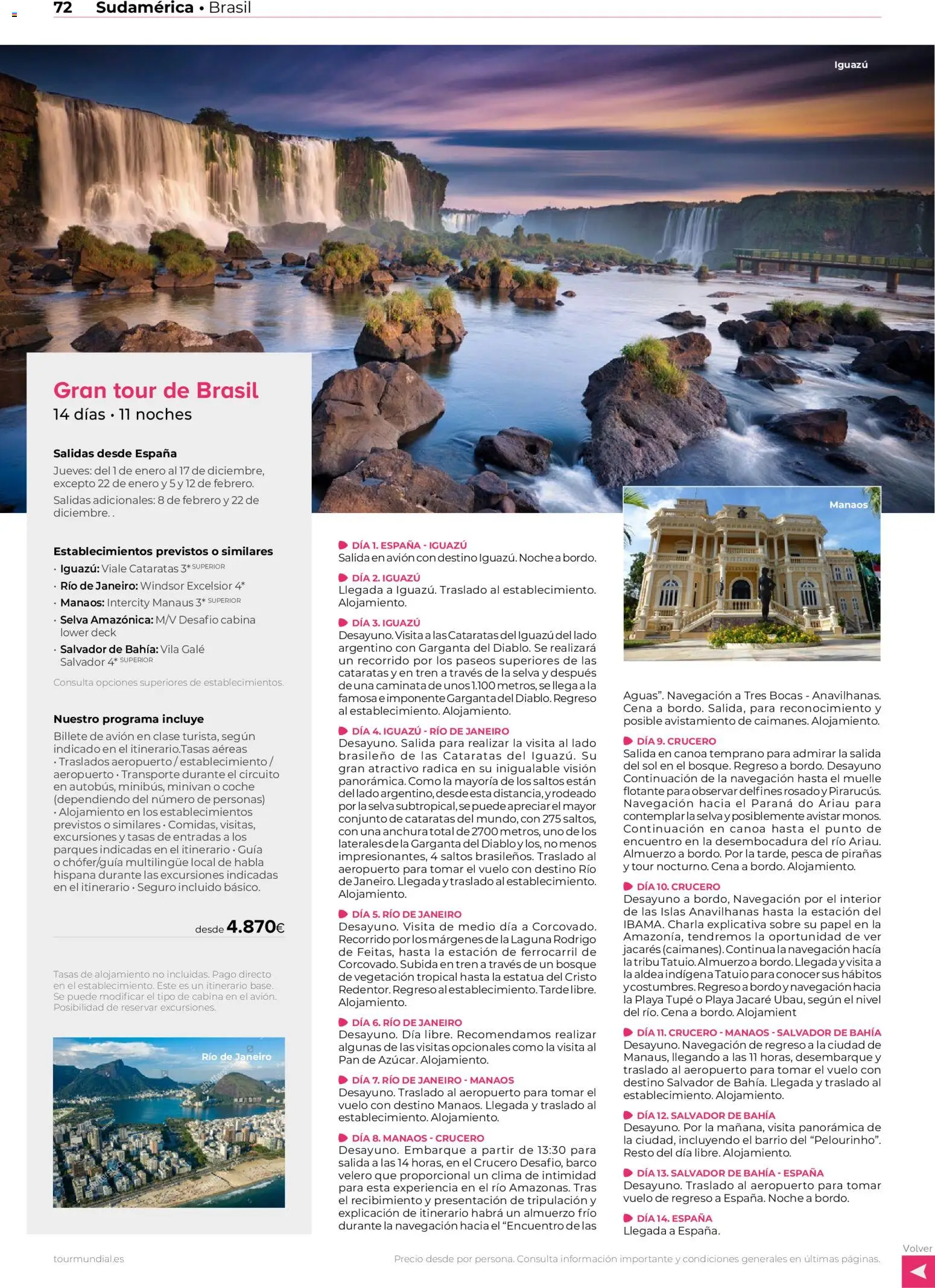 Viajes El Corte Inglés Centroamérica y Sudamérica │ válido desde el 01.01.2026 | Página: 71 | Productos: Pan, Navegación