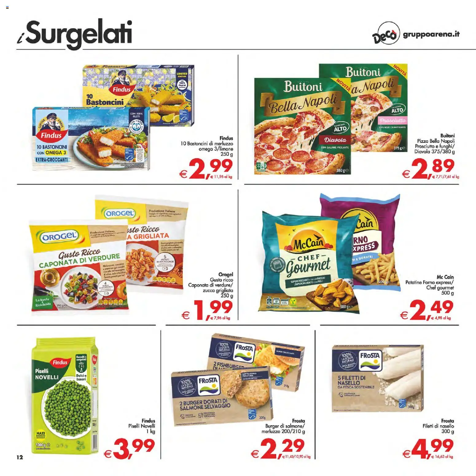 Volantino Decò del 13.02.2026 | Pagina: 12 | Prodotti: Pizza, Peperoni, Merluzzo, Patatine