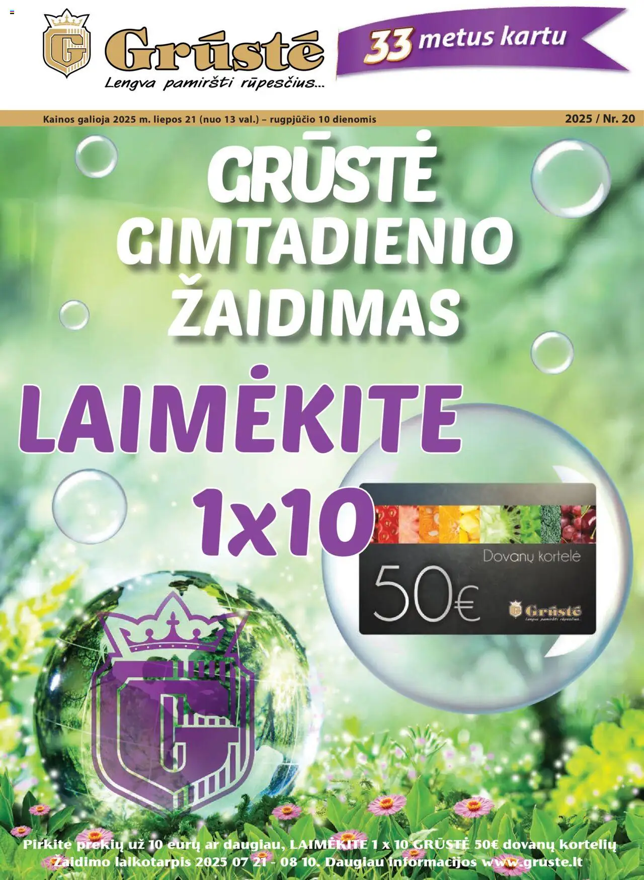 GRUSTE - Leidinys│galioja nuo 21.07.2025 | Puslapis: 1 | Prekių: Žaidimas